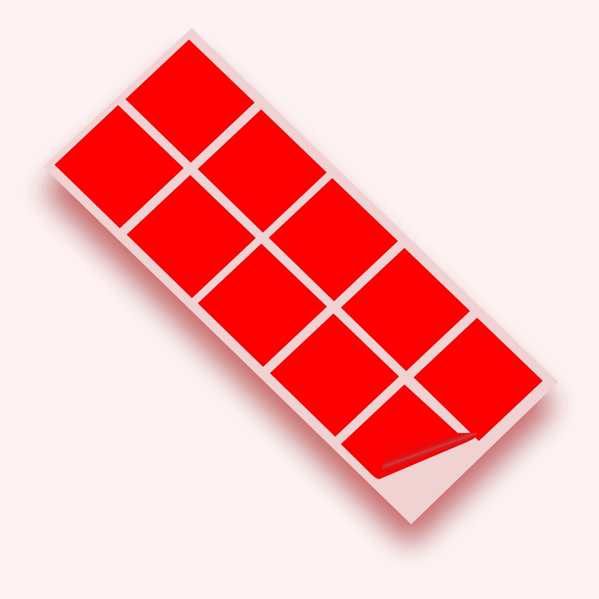 Cherry Red Gloss 100mm SQ Vinyl Wall Tile Stickers Kitchen & Bathroom Transfers