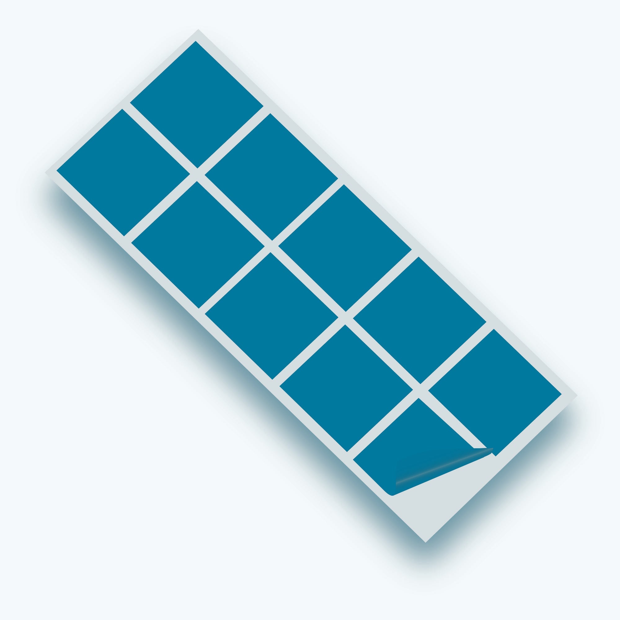 Aqua Green Gloss 100mm SQ Vinyl Wall Tile Stickers Kitchen & Bathroom Transfers