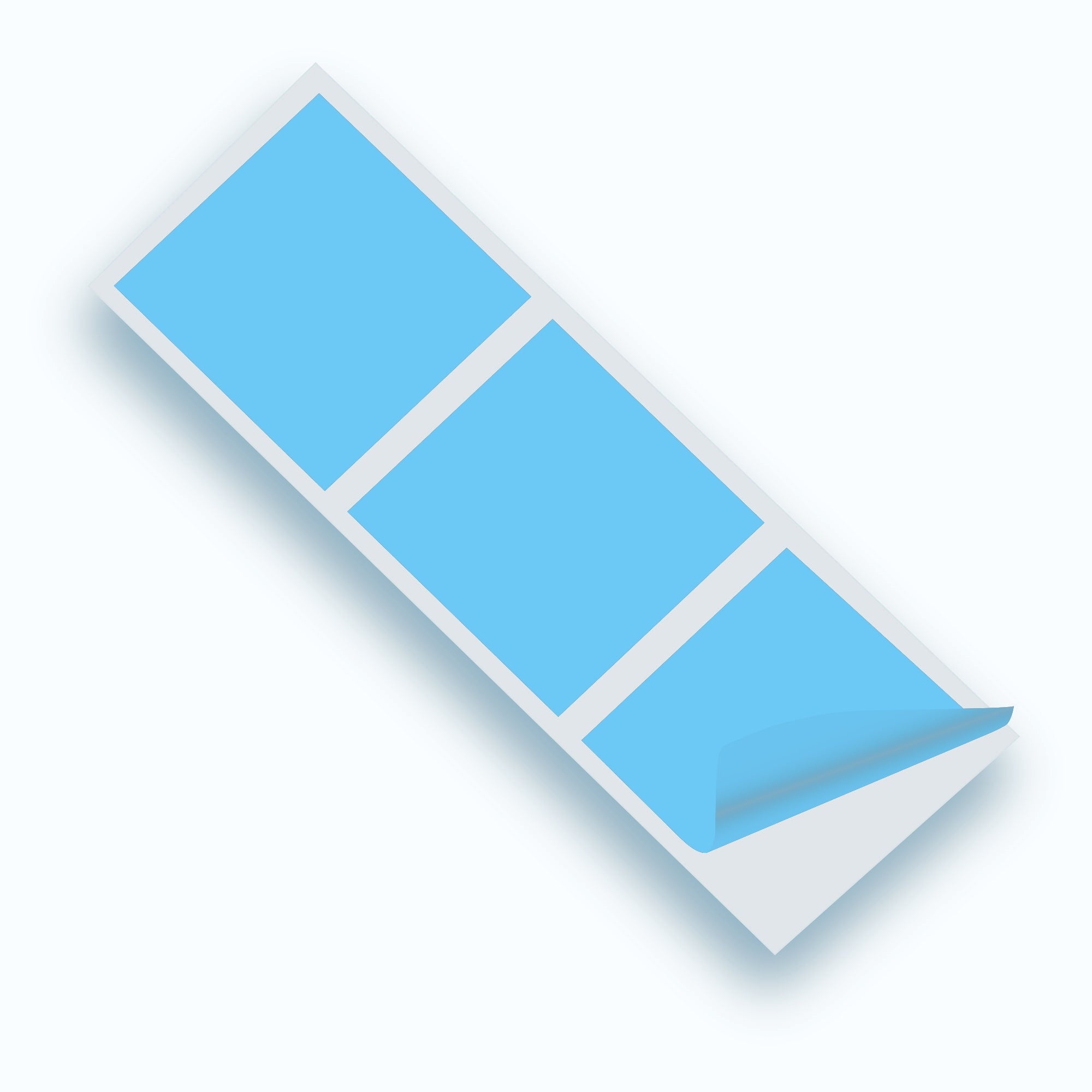 Arctic Blue Gloss 150mm SQ Vinyl Wall Tile Stickers Kitchen & Bathroom Transfers