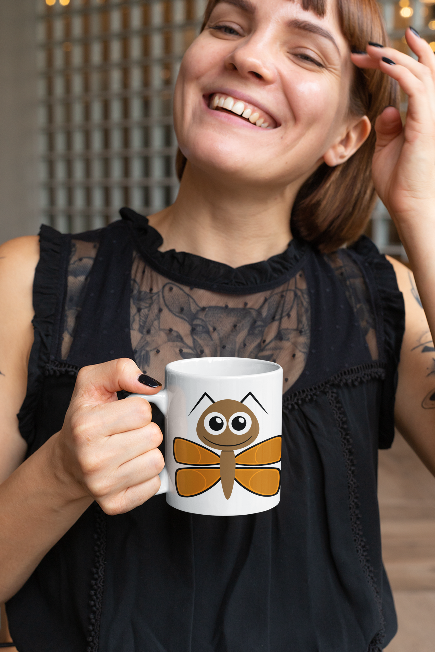 Adorable Butterfly Insect Personalised Your Name Gift Mug
