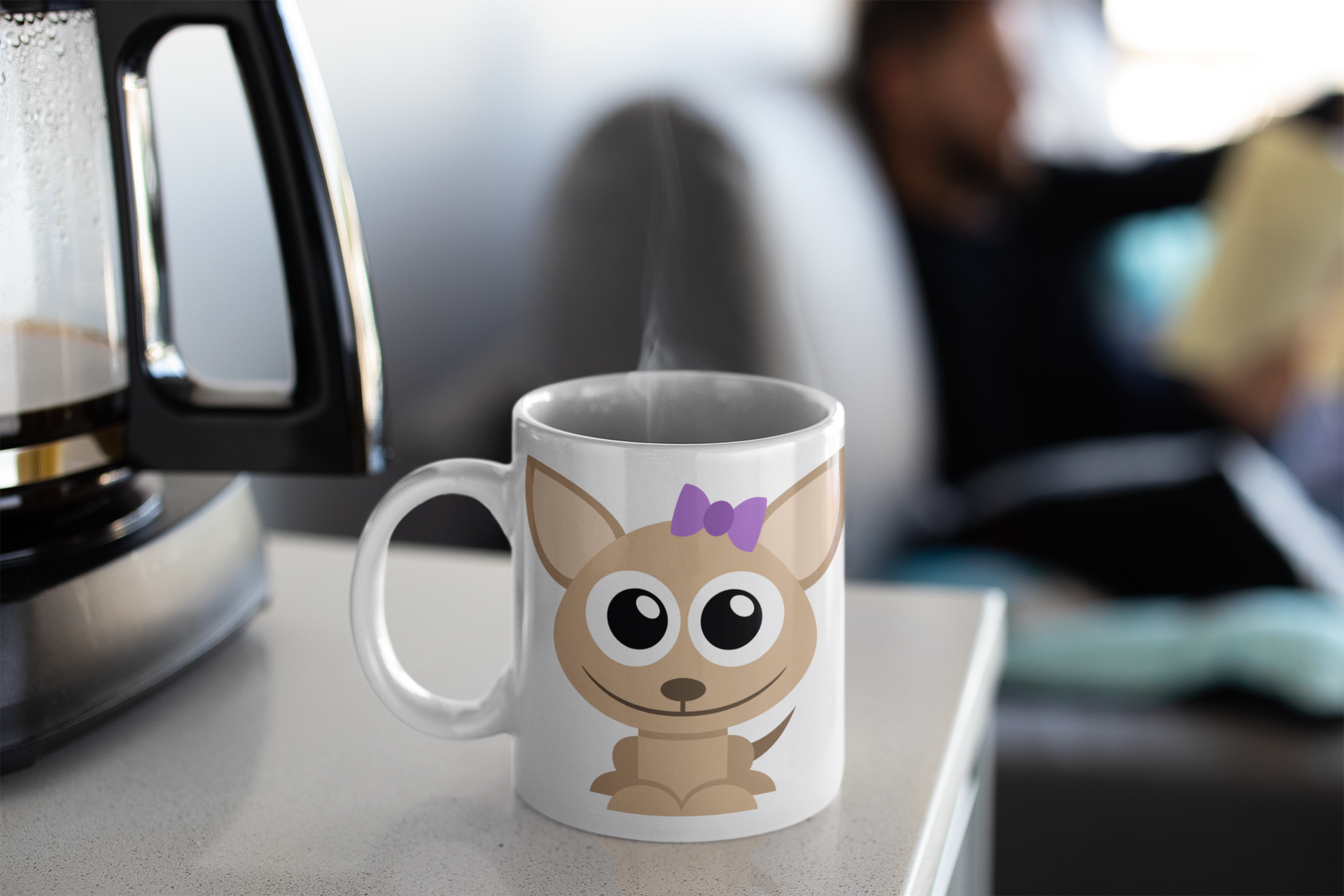 Adorable Chihuahua Dog Personalised Your Name Gift Mug