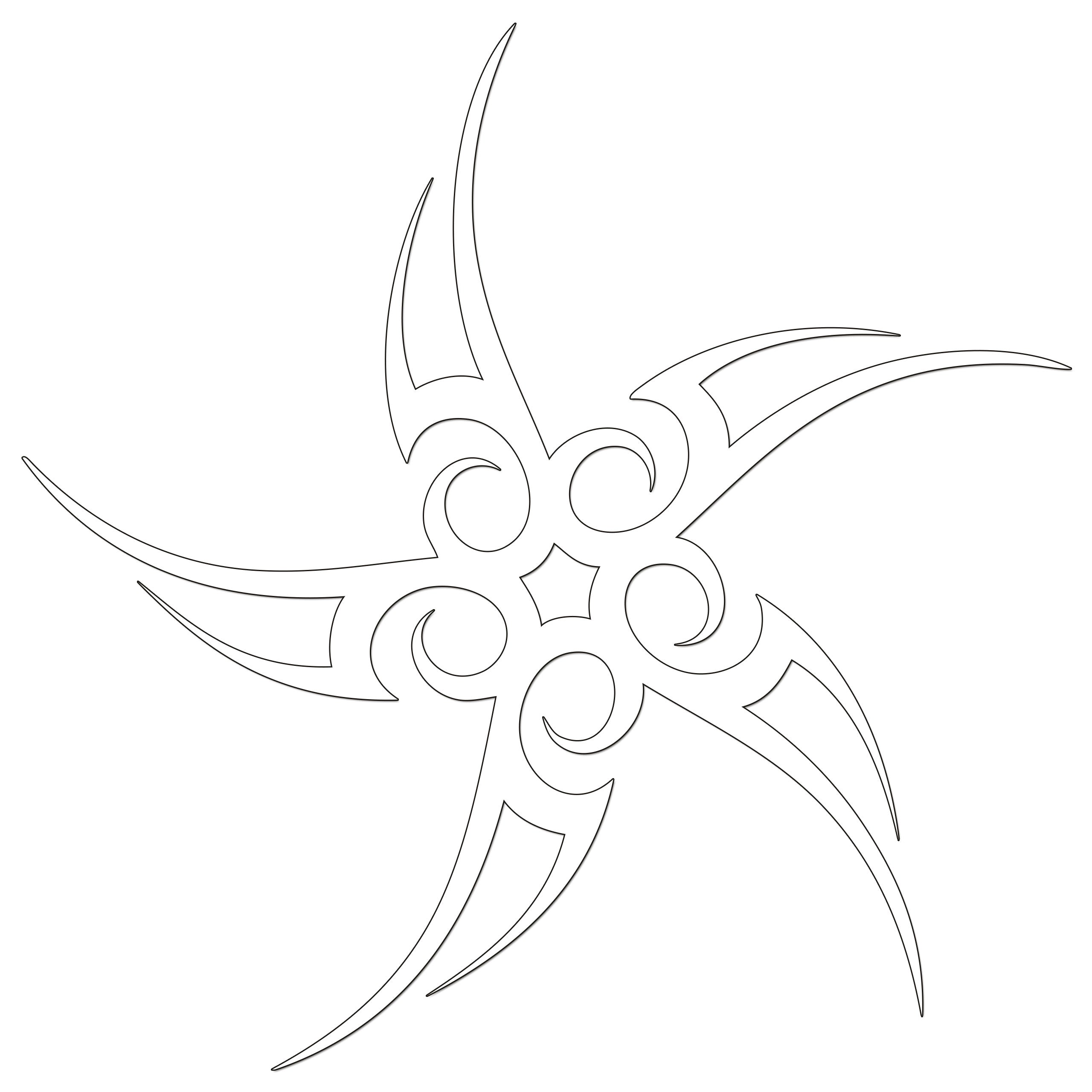 Tribal Five Star Sticker