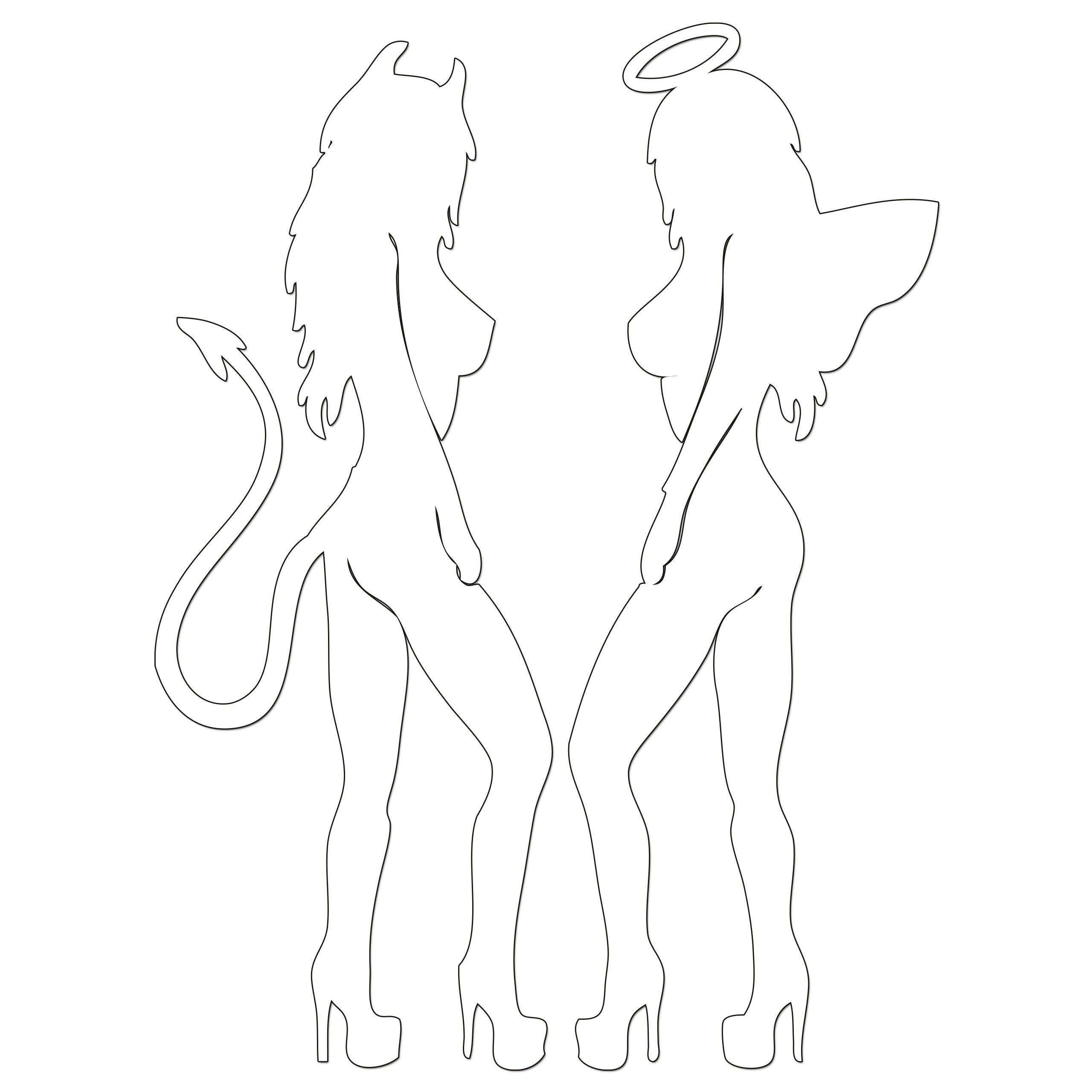 Sexy Angel Sexy Devil Sticker