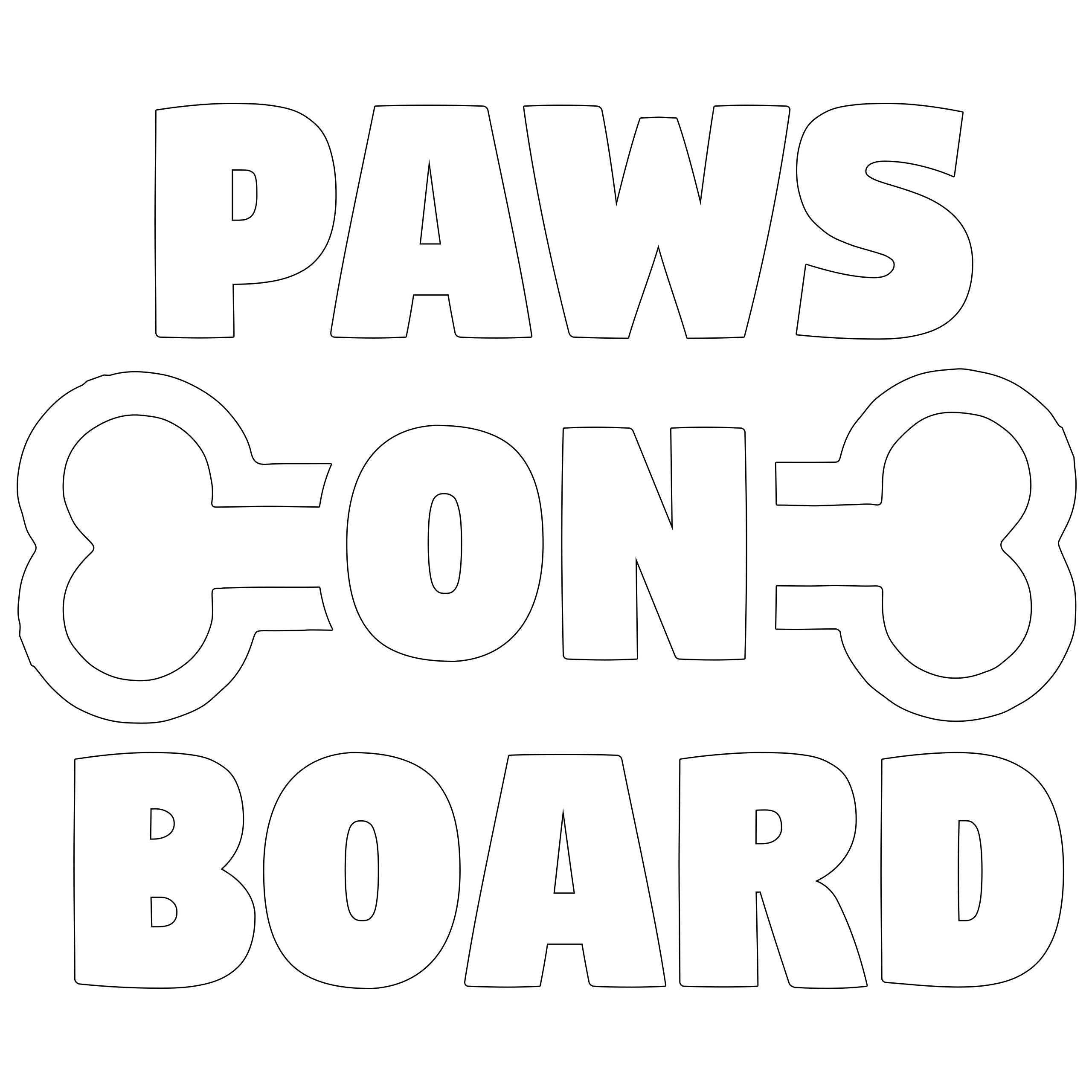 Paws On Board Sticker