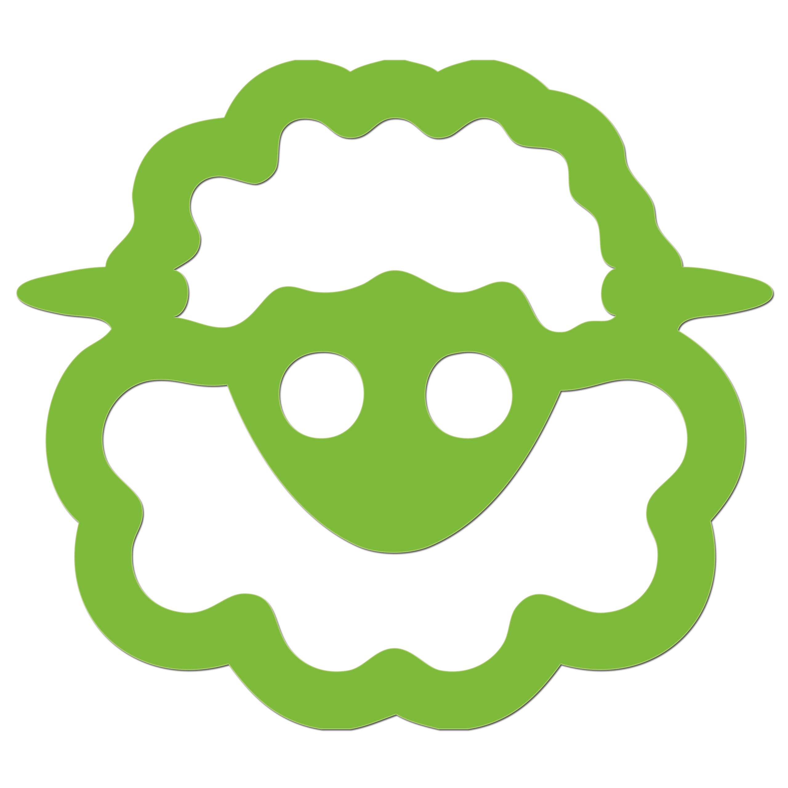 Funny Cartoon Sheep Sticker