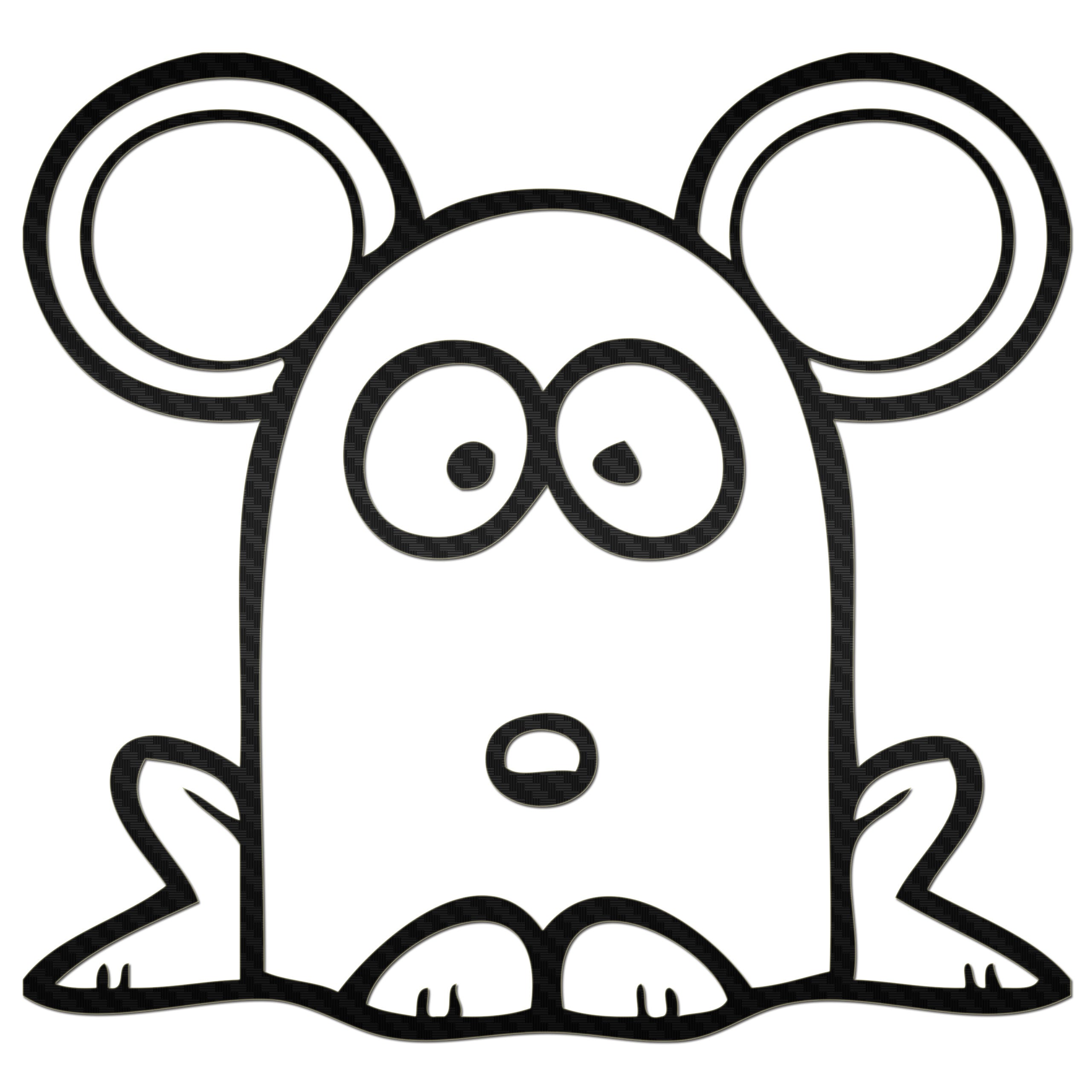 Funny Cartoon Mouse Sticker