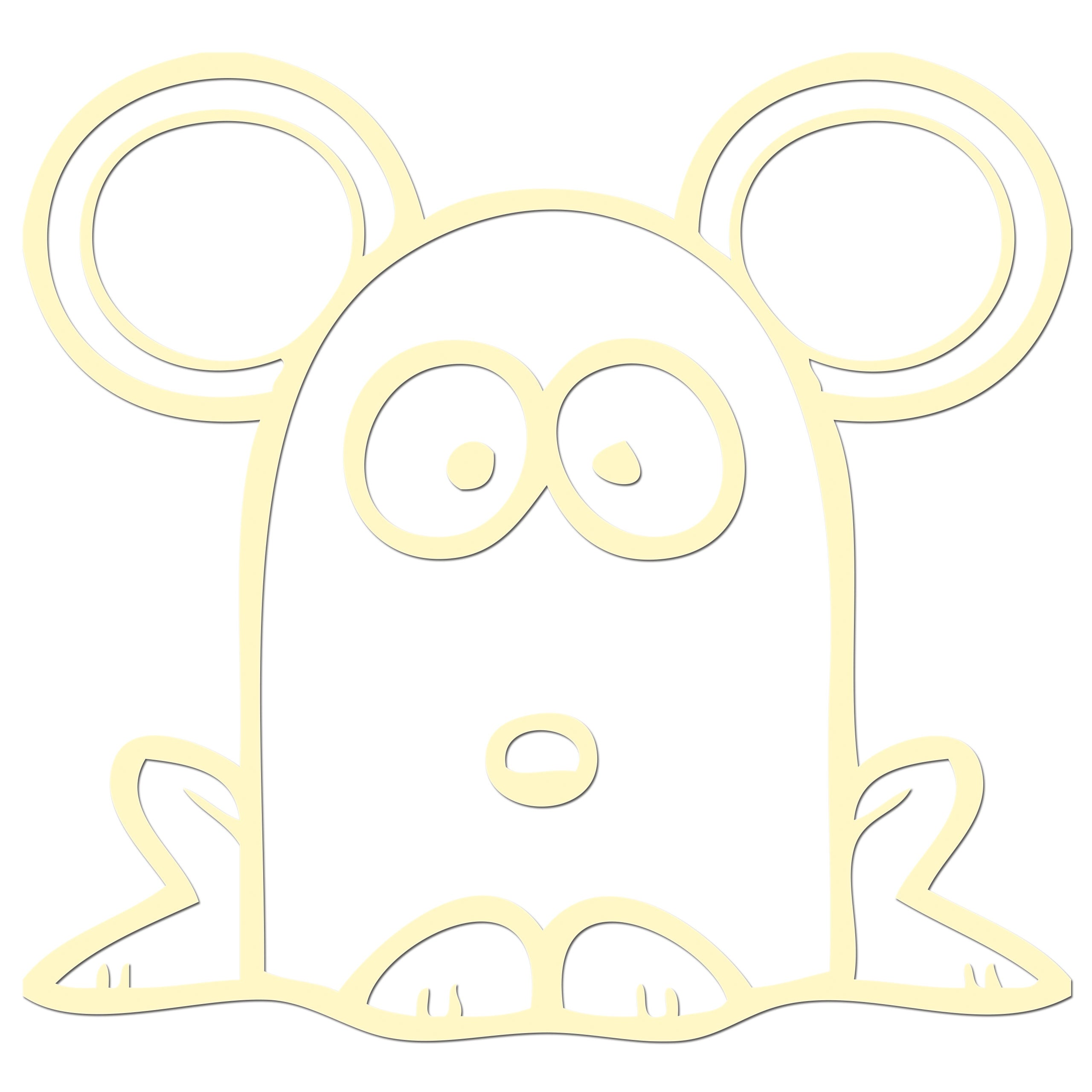 Funny Cartoon Mouse Sticker