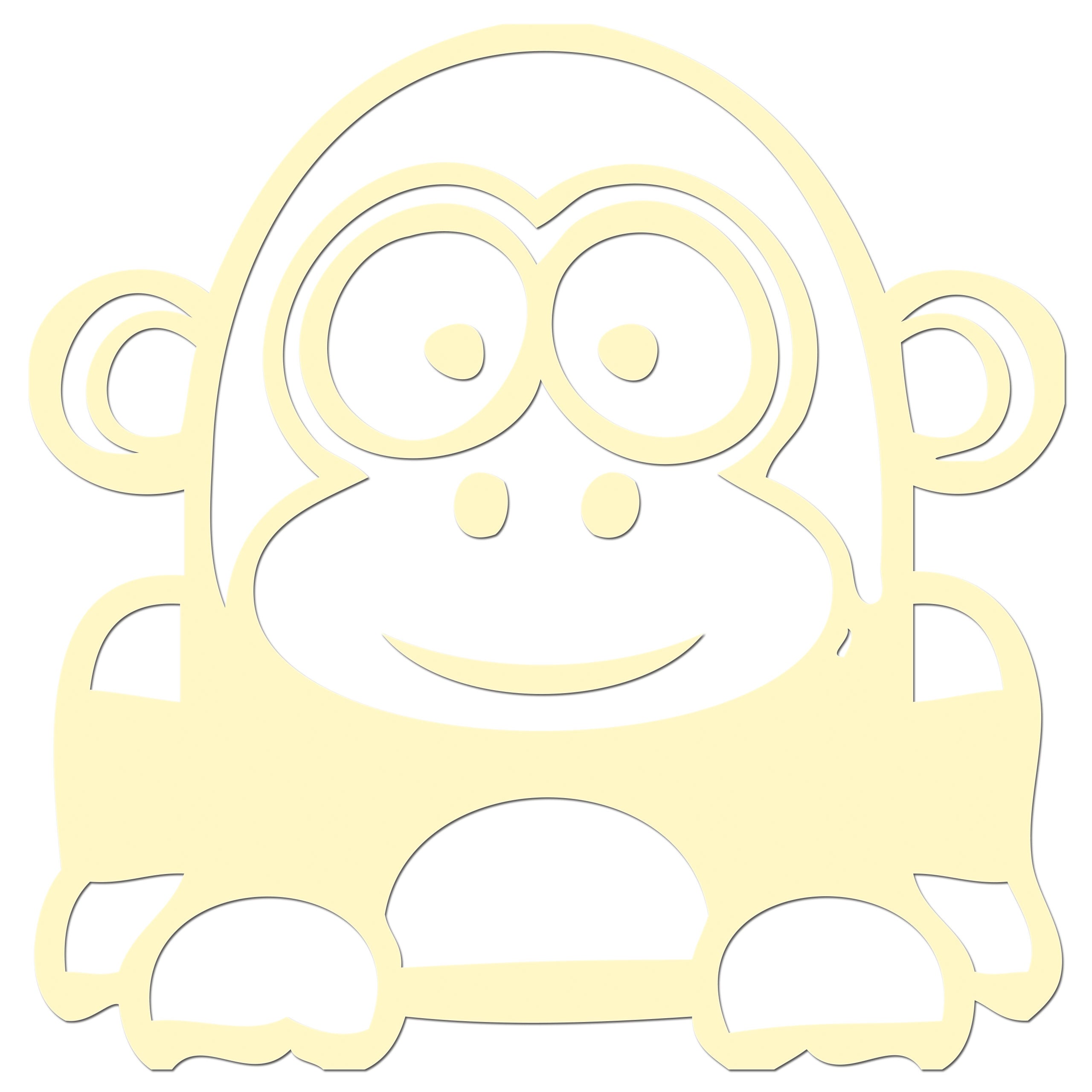 Funny Cartoon Gorilla Sticker