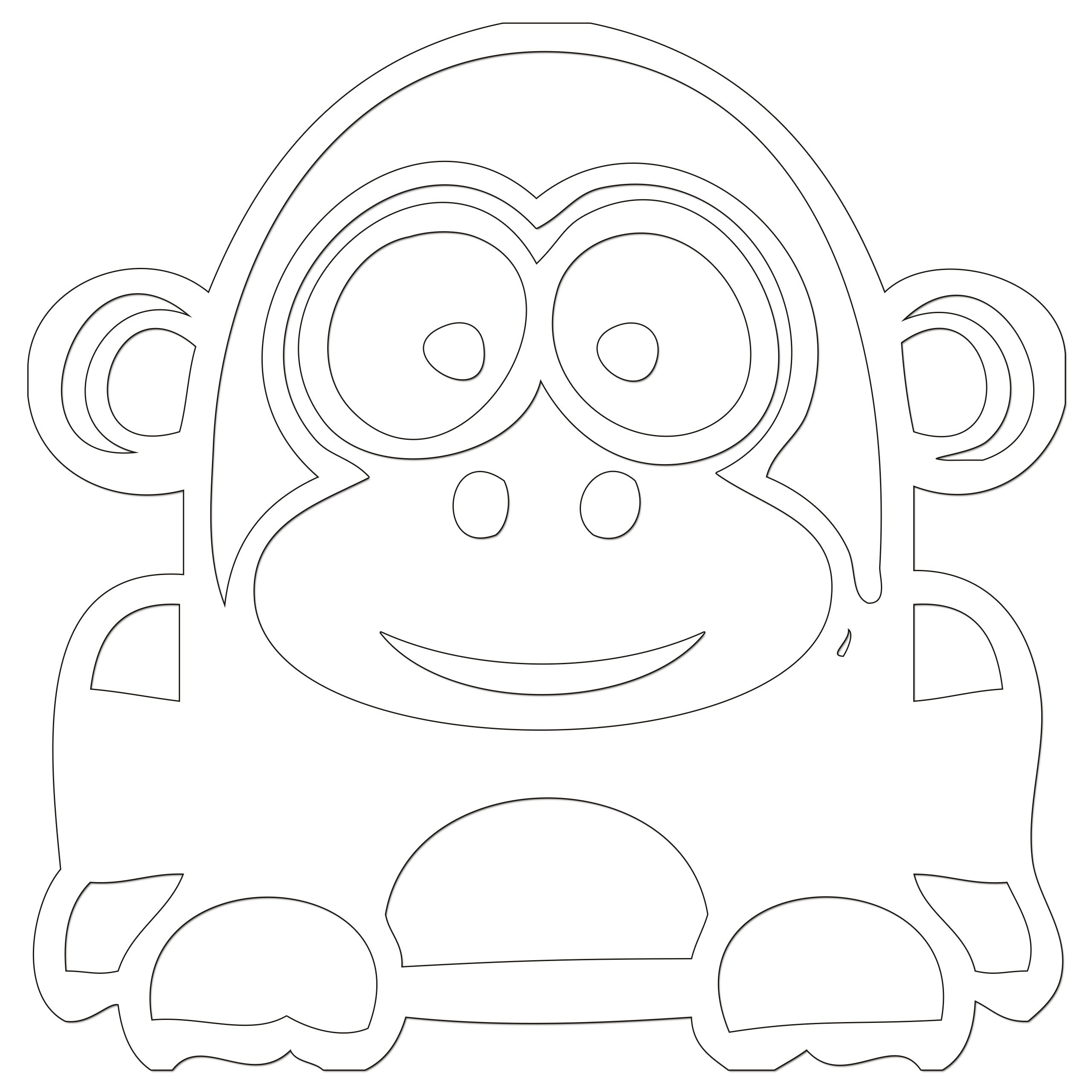 Funny Cartoon Gorilla Sticker