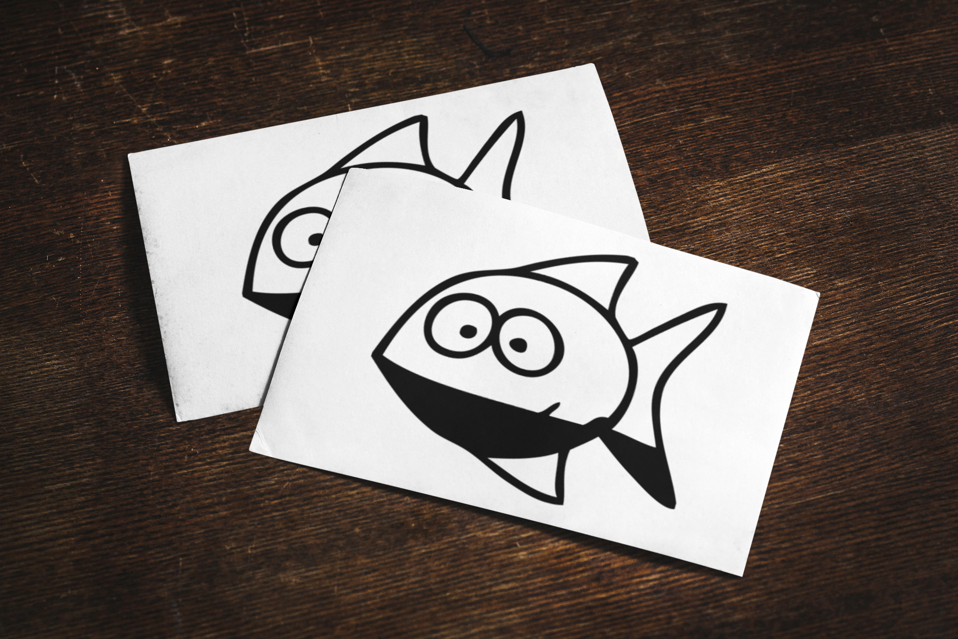 Funny Cartoon Fish Sticker