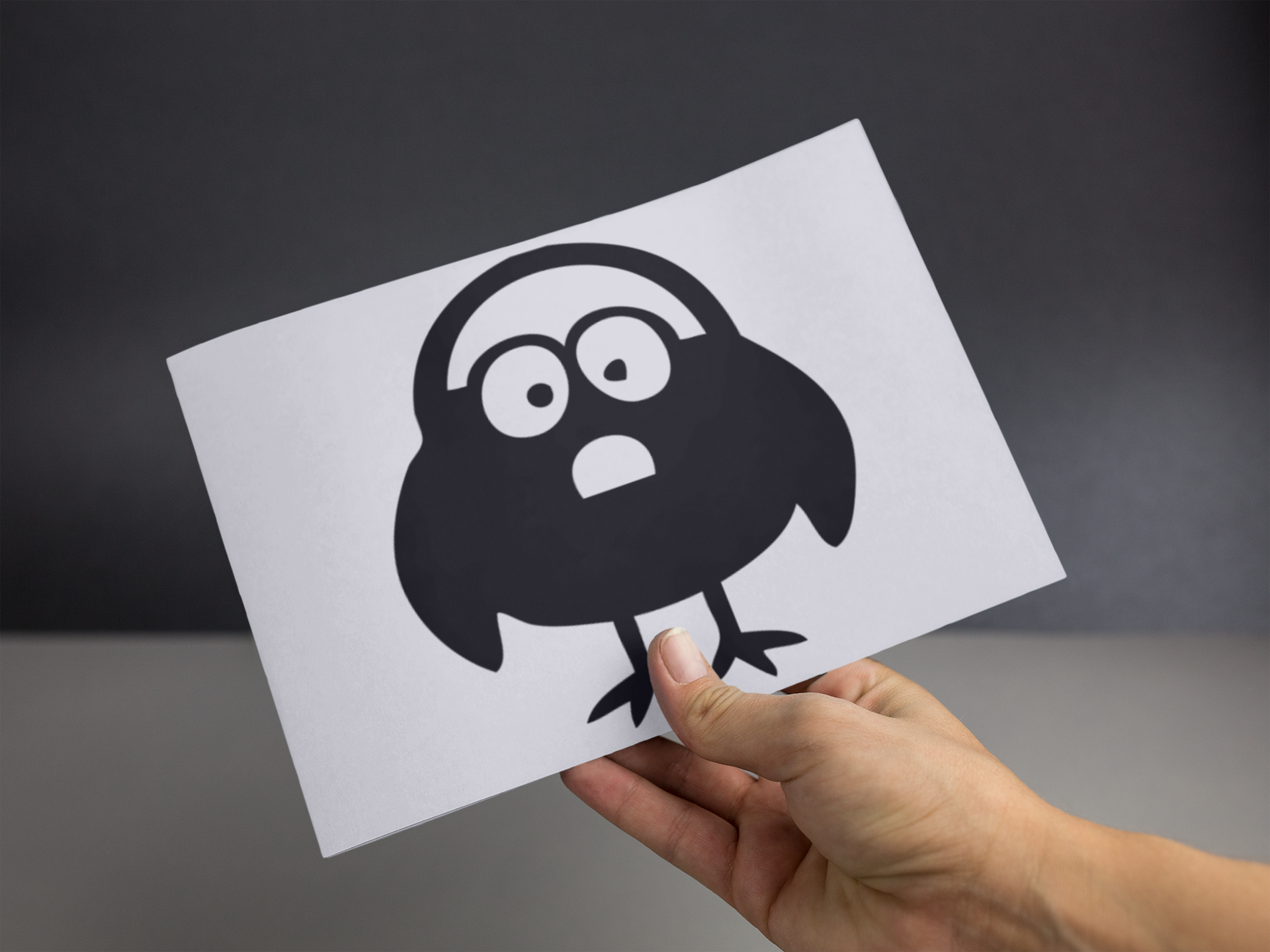 Funny Cartoon Bird Sticker