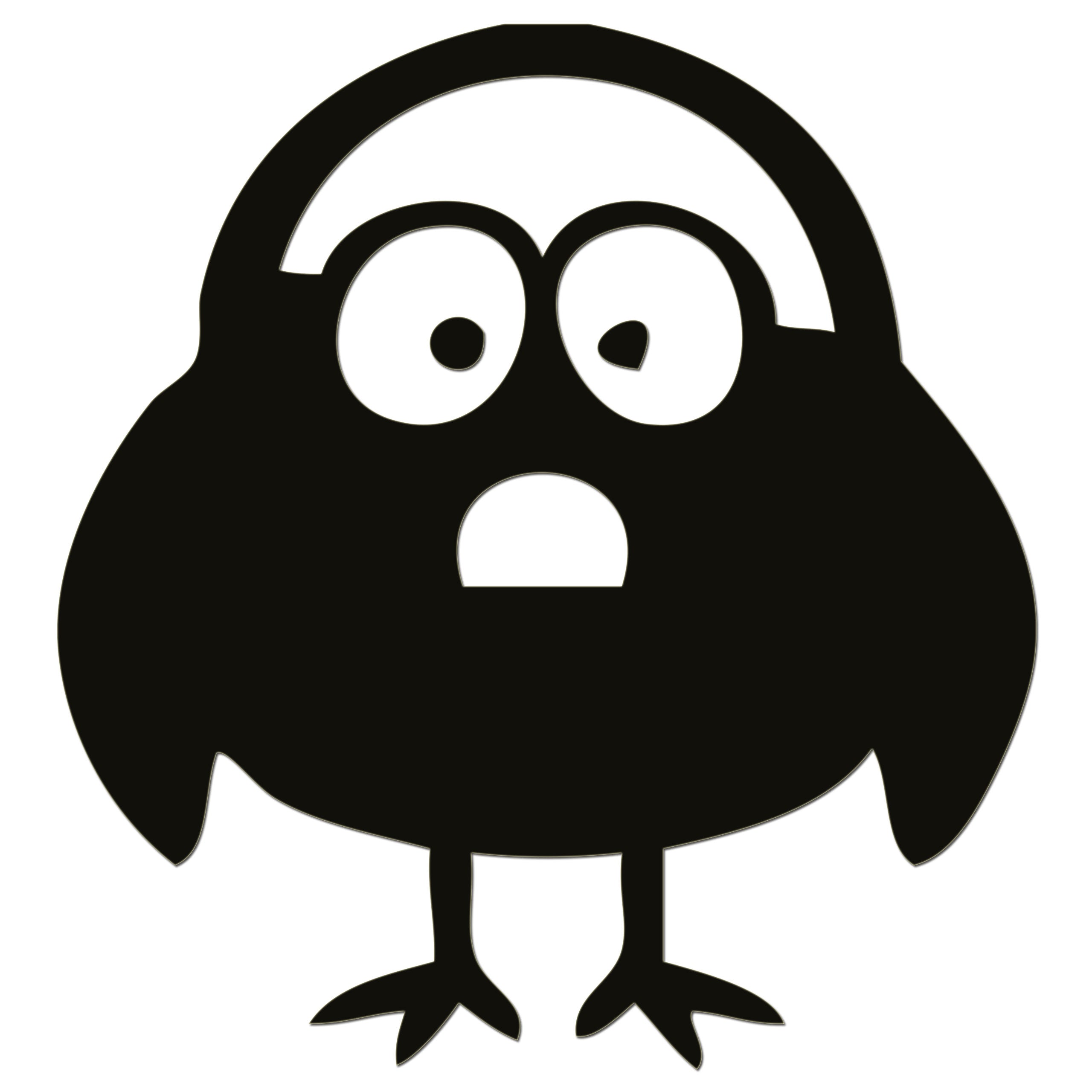 Funny Cartoon Bird Sticker