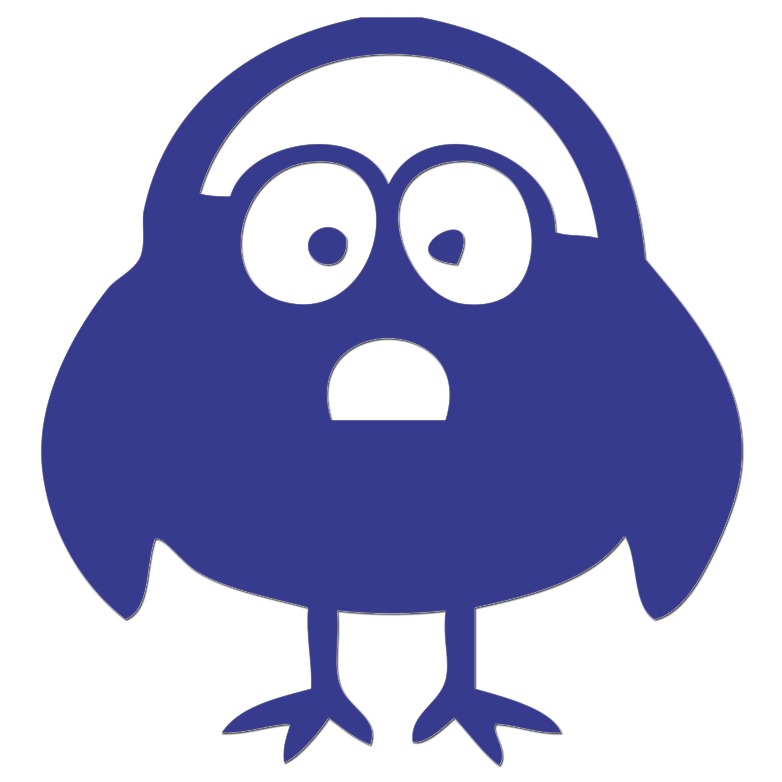Funny Cartoon Bird Sticker