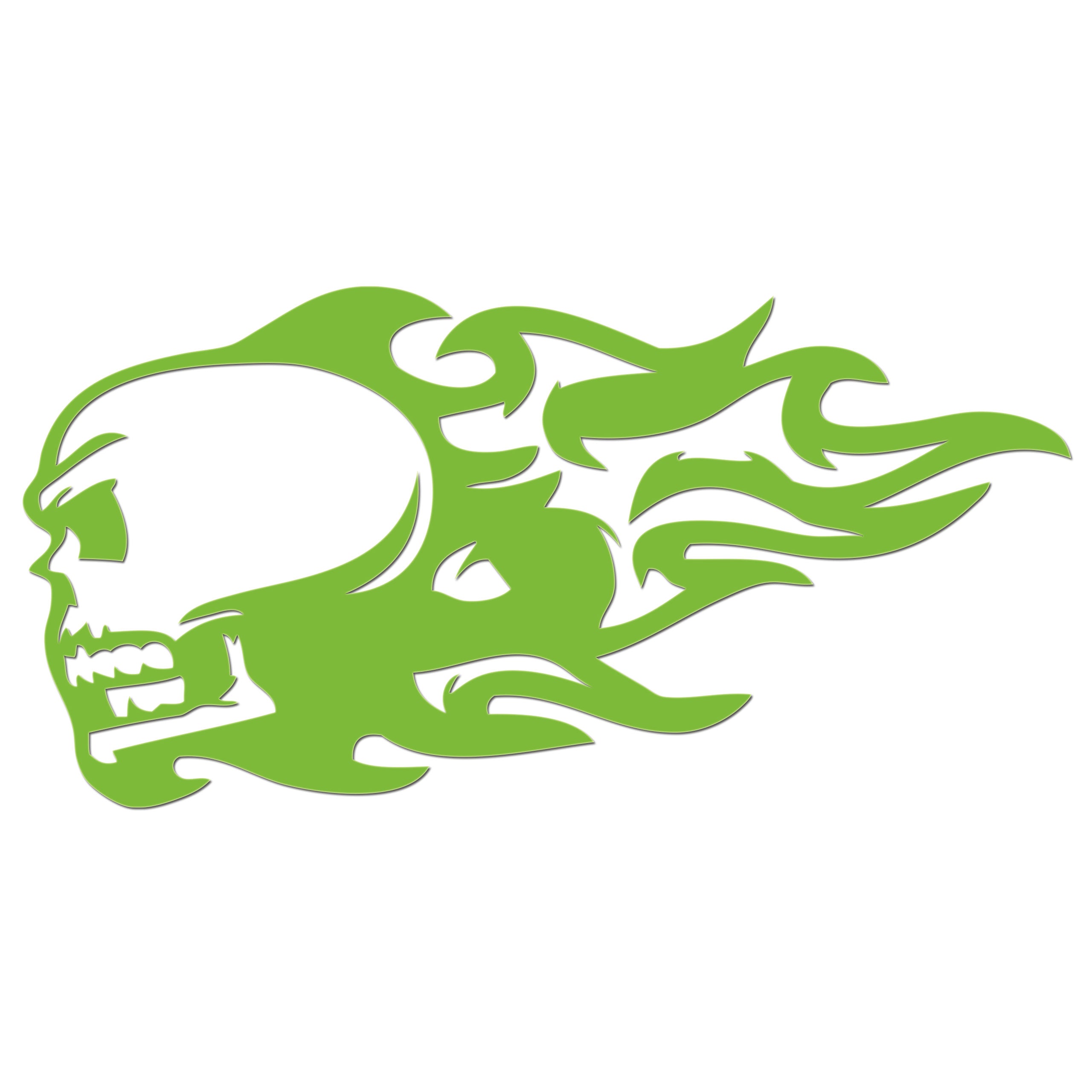 Flaming Skull Sticker