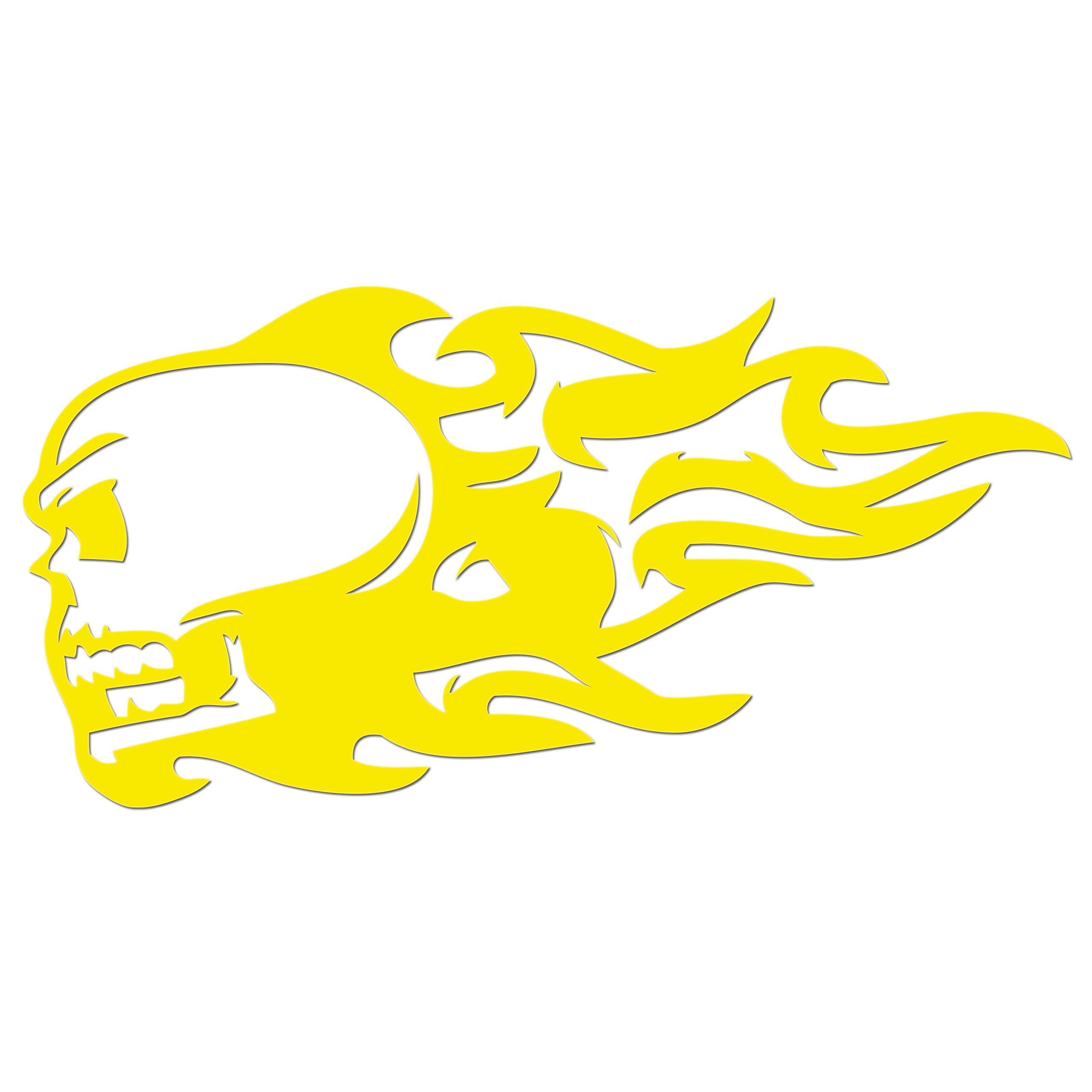 Flaming Skull Sticker