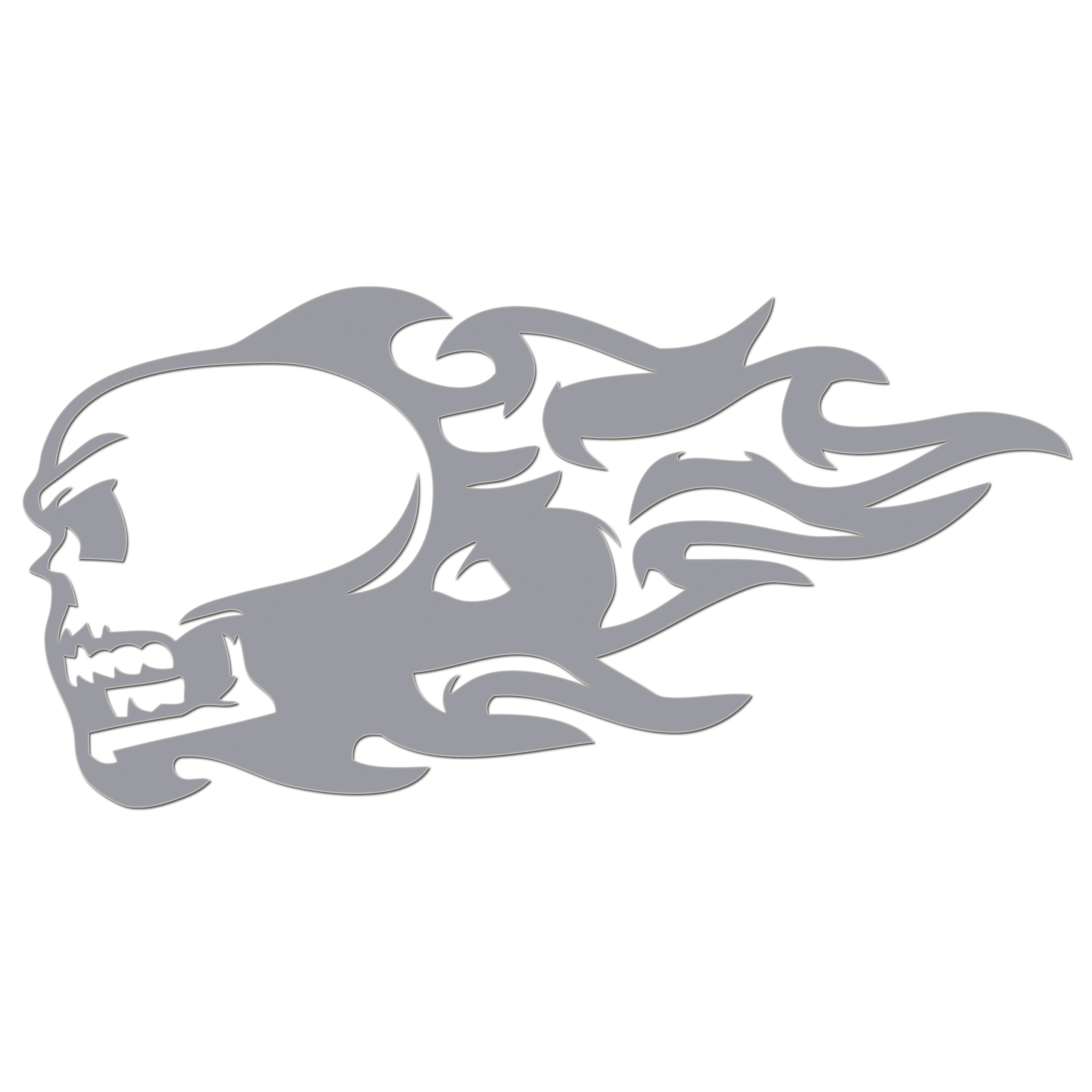 Flaming Skull Sticker