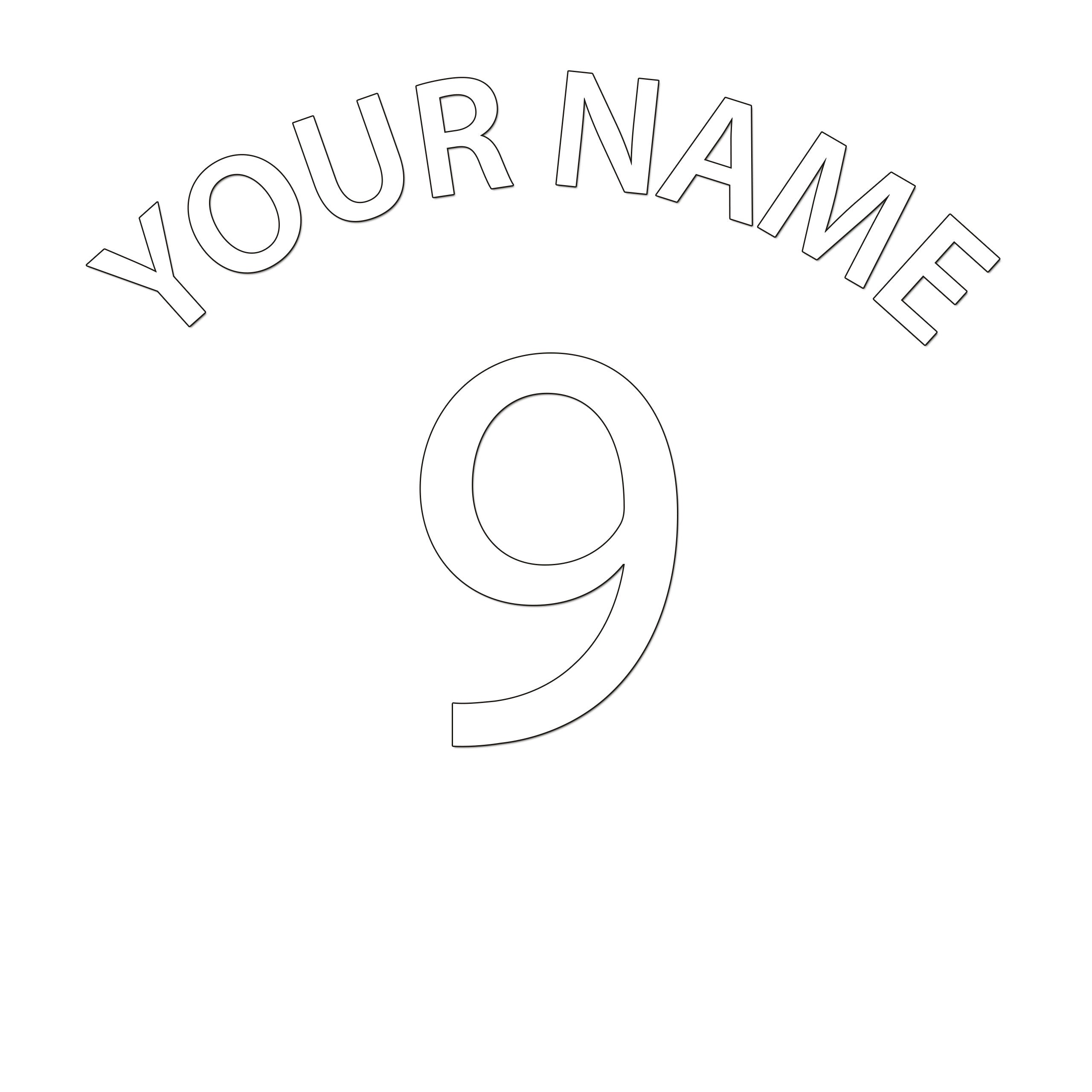 Personalised Football Shirt Iron On HTV Transfer