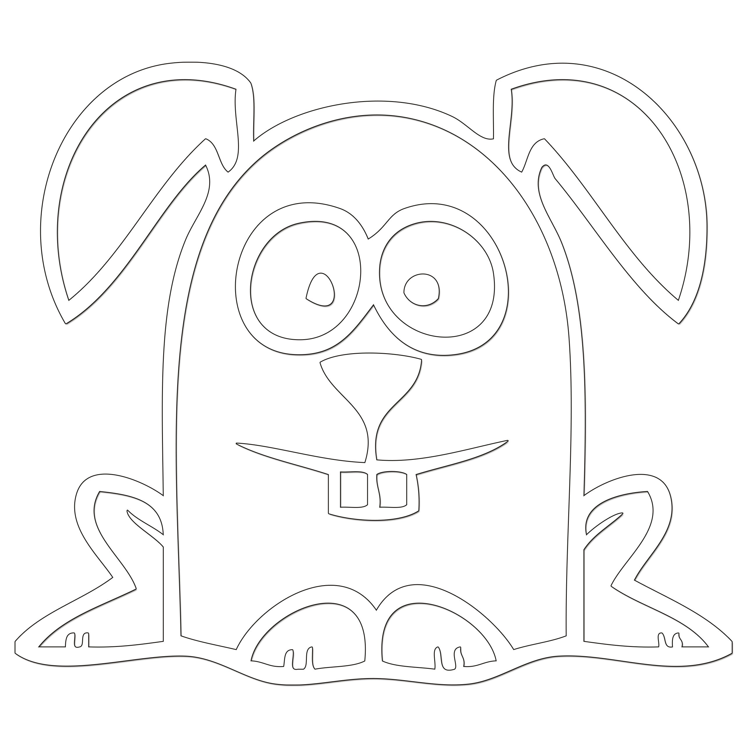 Funny Cartoon Rabbit Iron On HTV Transfer