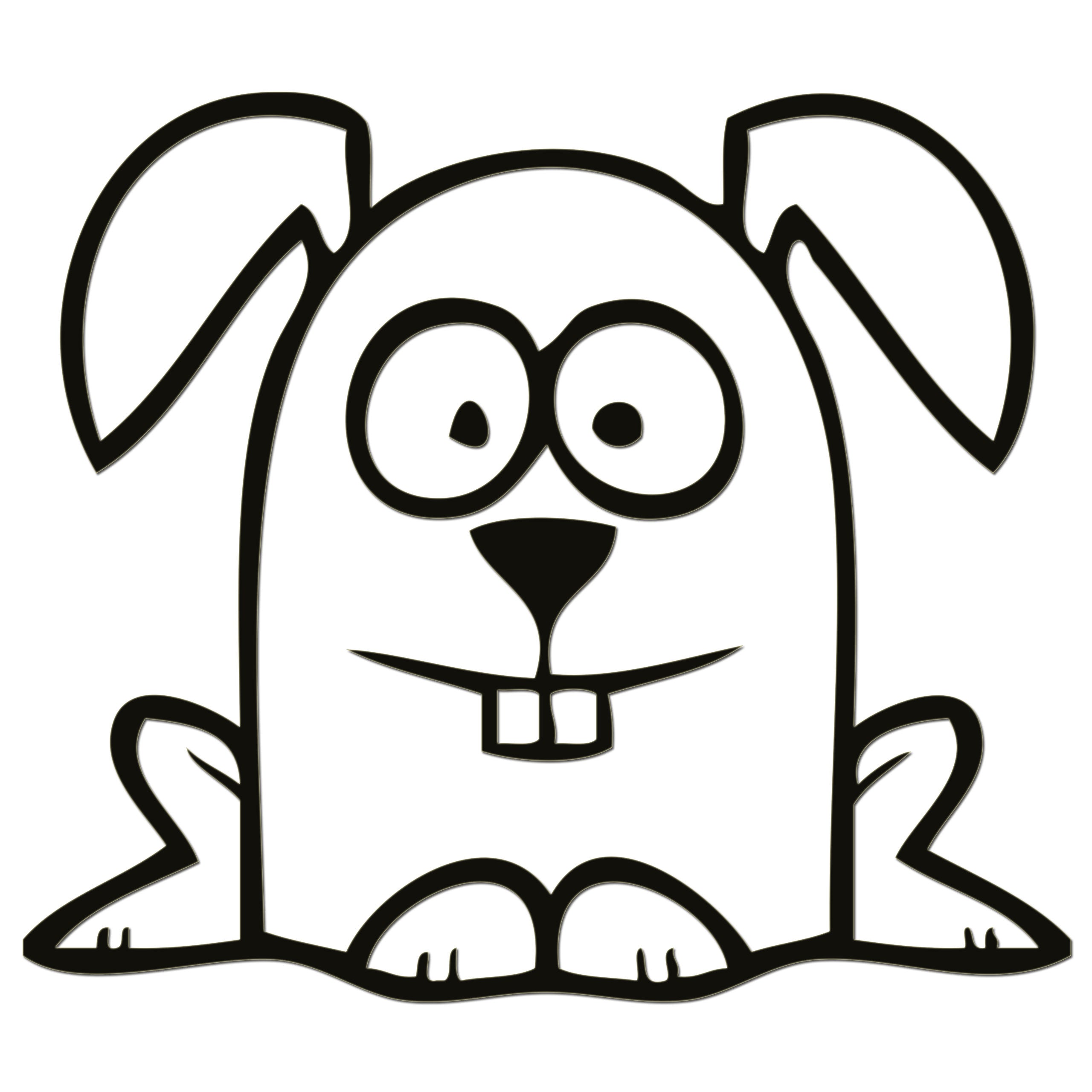 Funny Cartoon Rabbit Iron On HTV Transfer