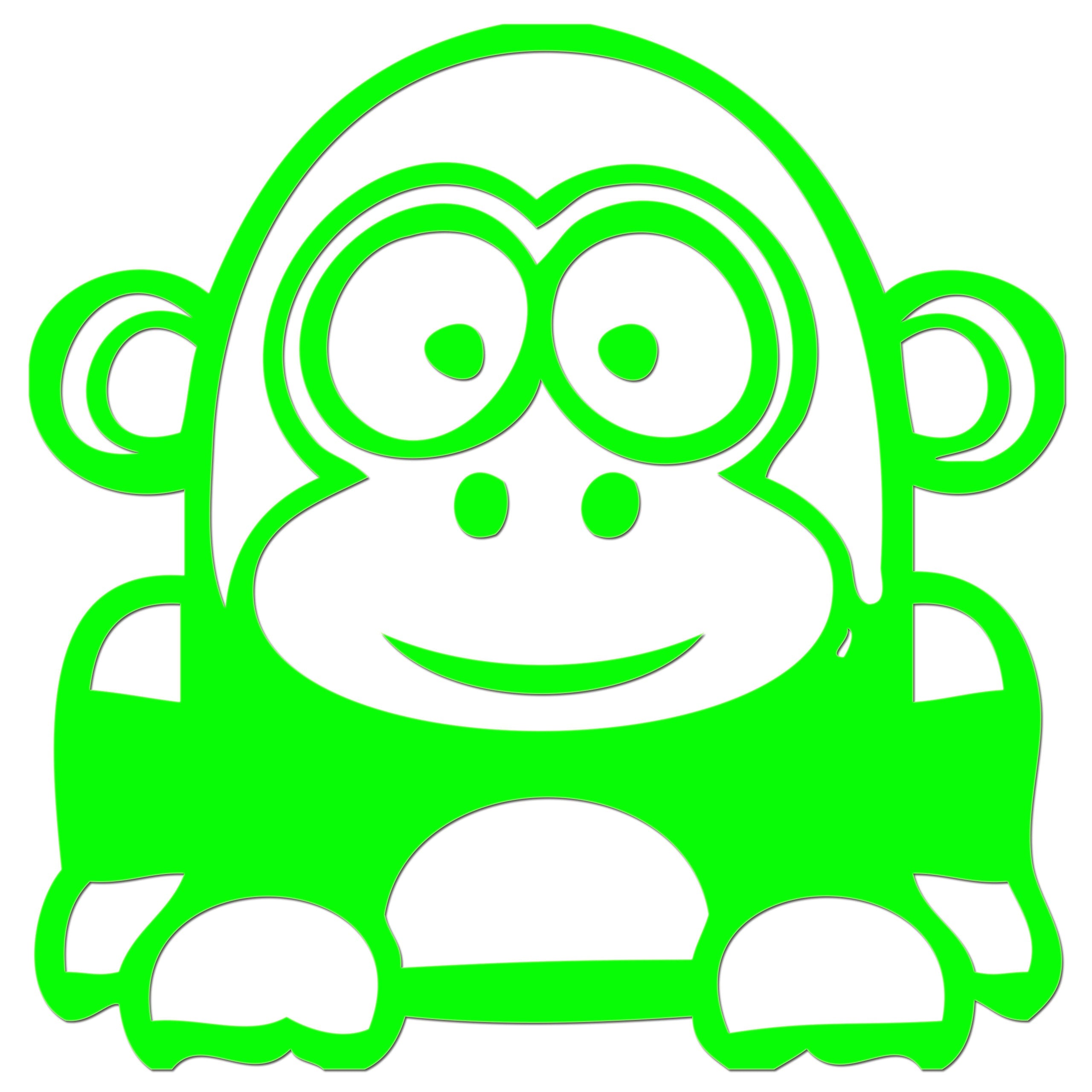 Funny Cartoon Gorilla Iron On HTV Transfer