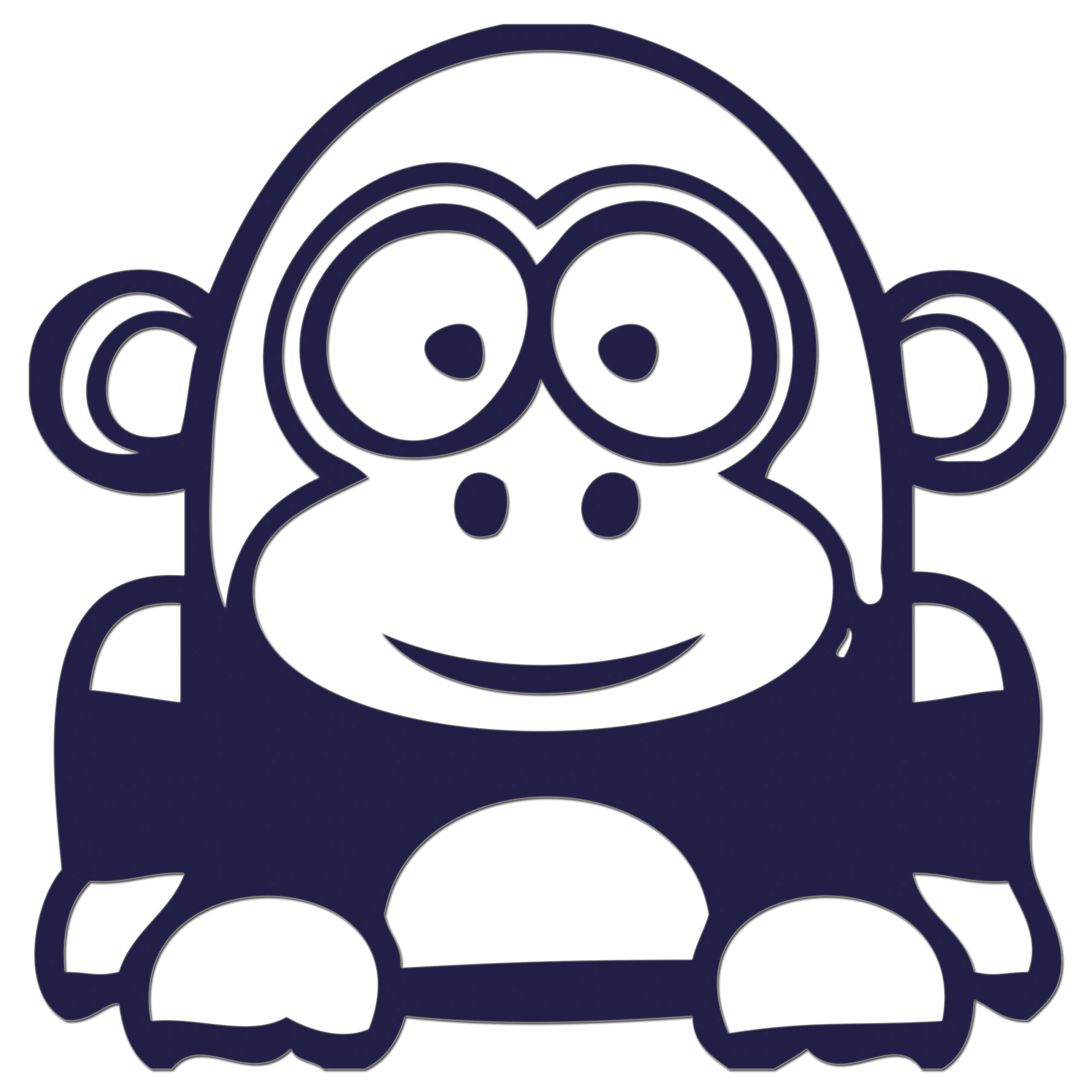 Funny Cartoon Gorilla Iron On HTV Transfer