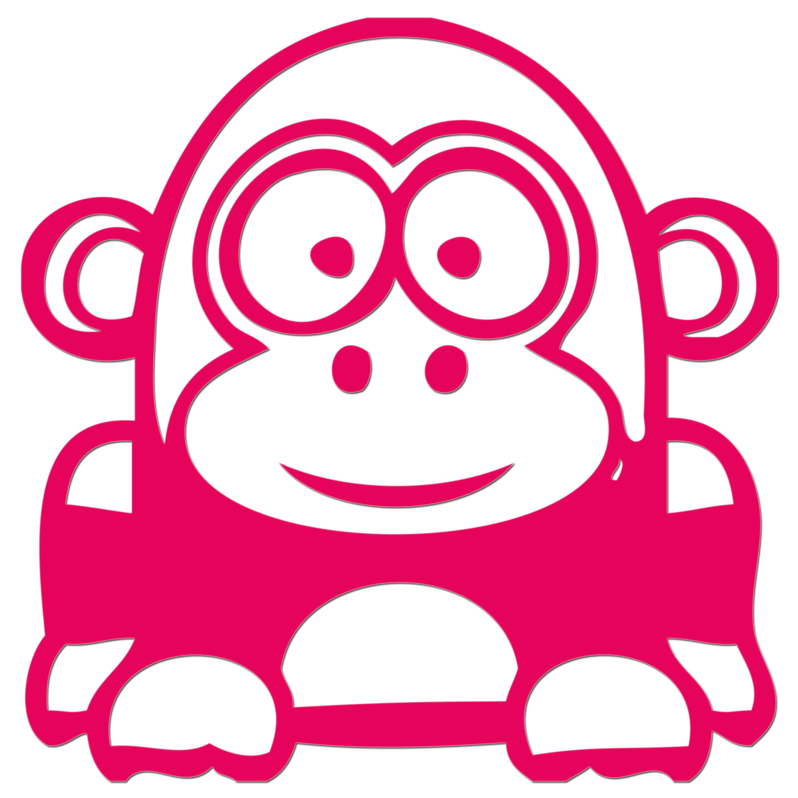 Funny Cartoon Gorilla Iron On HTV Transfer