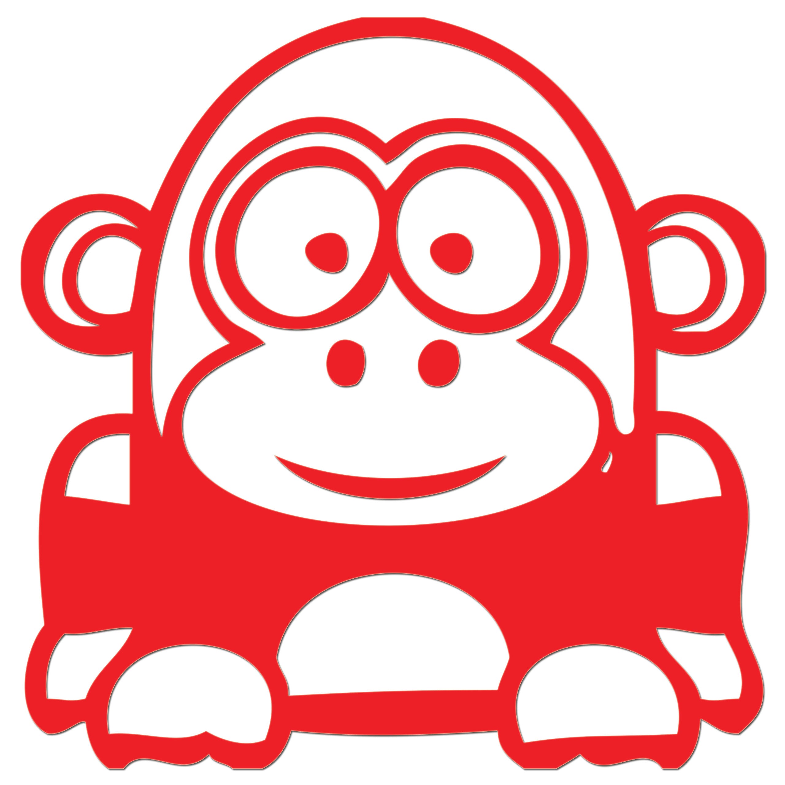Funny Cartoon Gorilla Iron On HTV Transfer