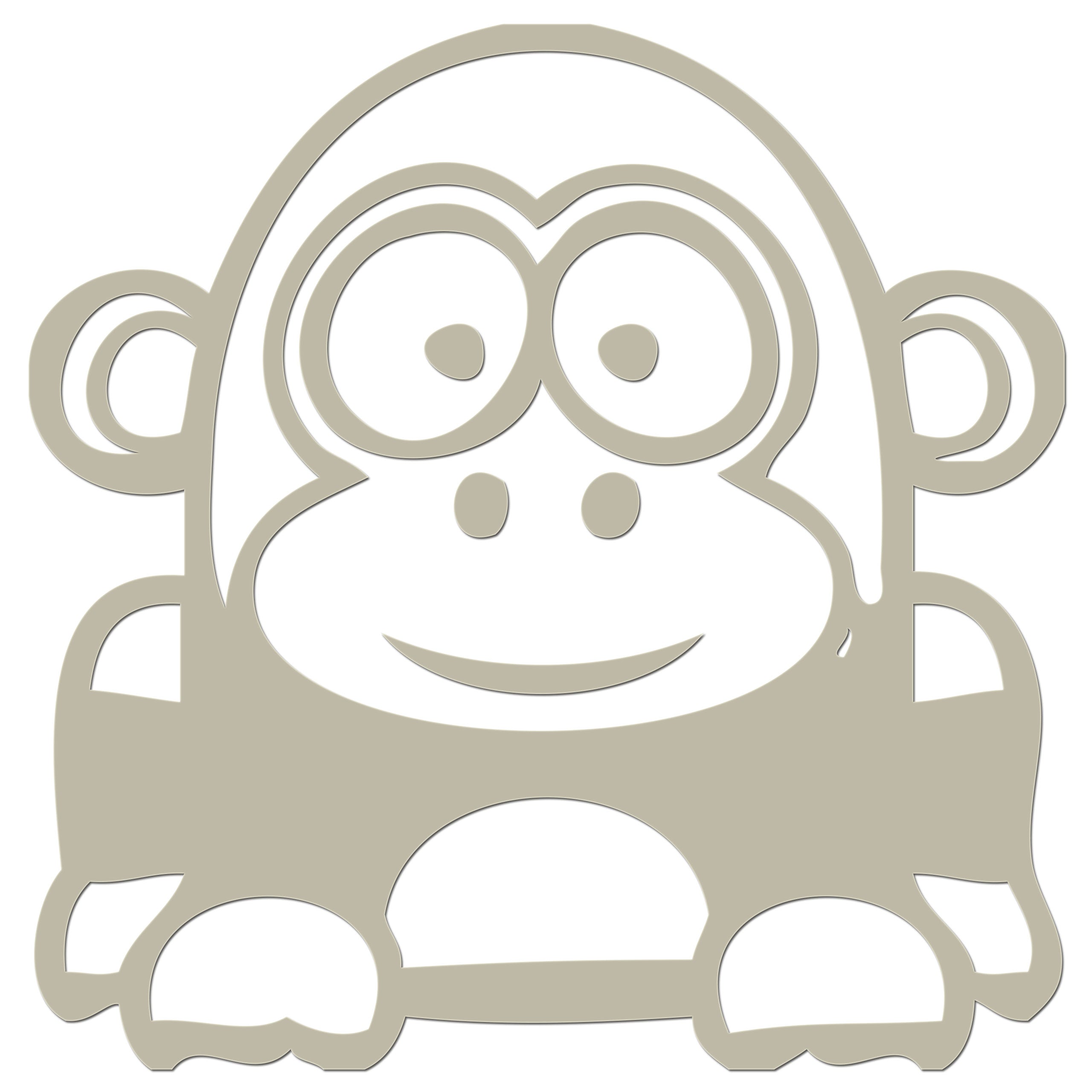 Funny Cartoon Gorilla Iron On HTV Transfer