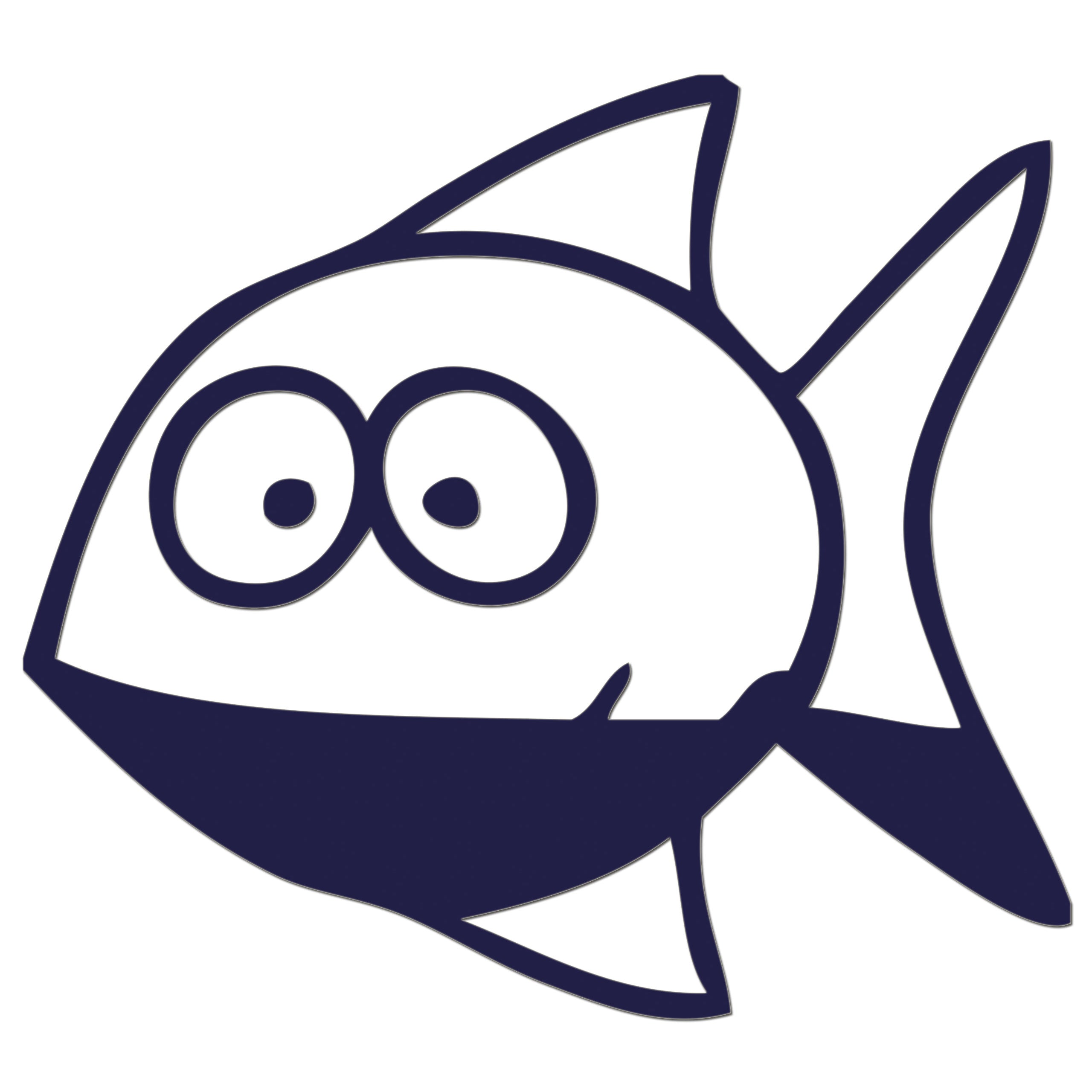 Funny Cartoon Fish Iron On HTV Transfer