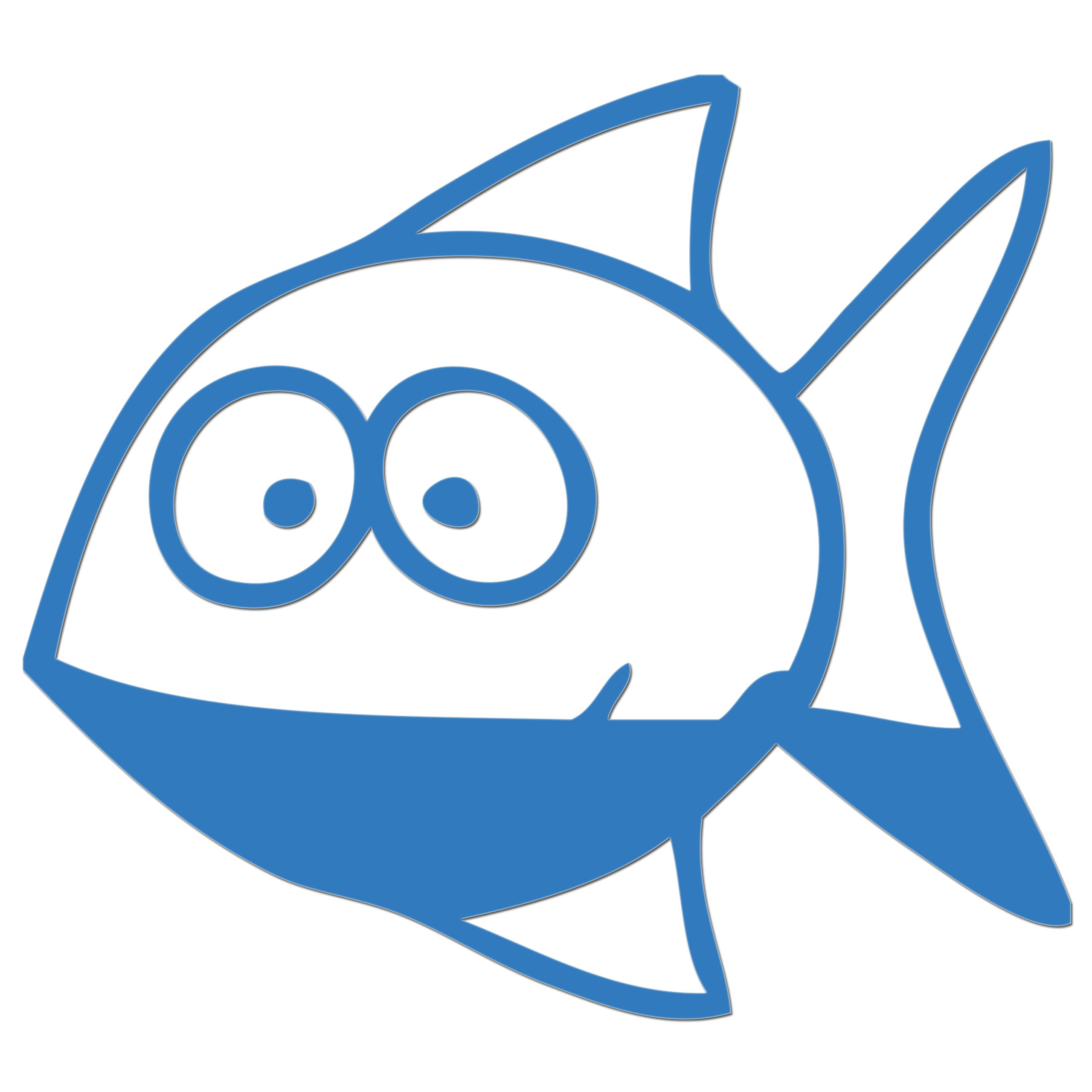 Funny Cartoon Fish Iron On HTV Transfer