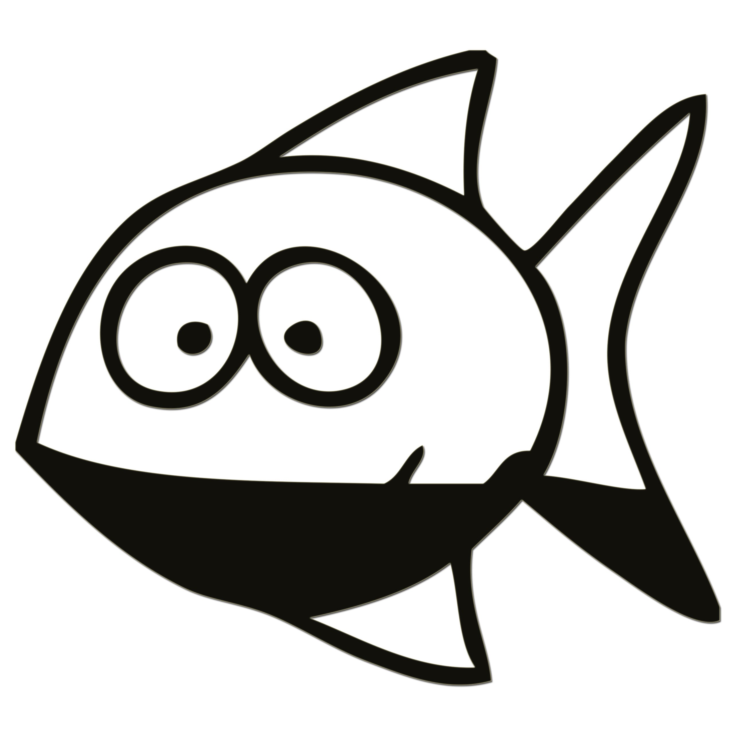 Funny Cartoon Fish Iron On HTV Transfer