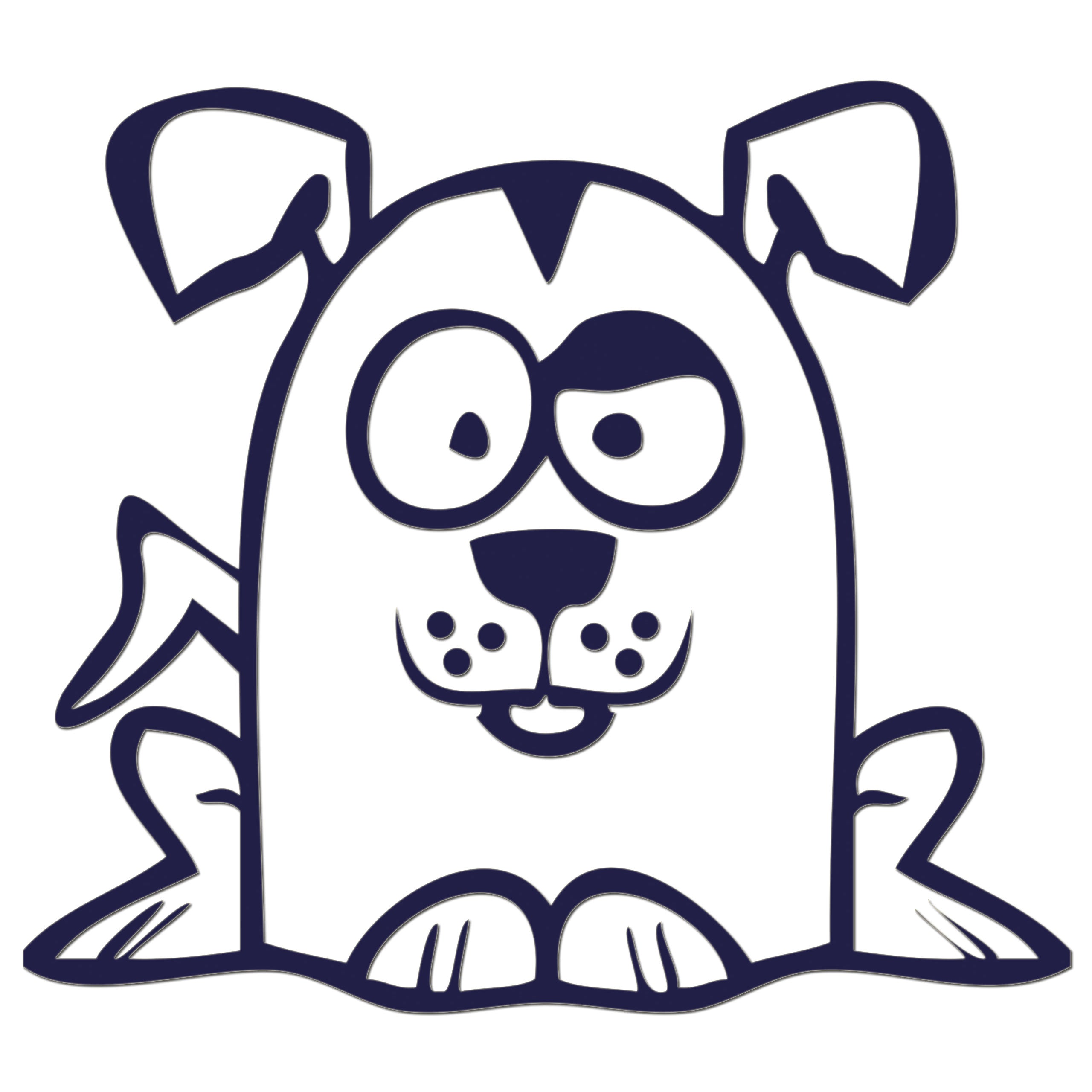 Funny Cartoon Dog Iron On HTV Transfer