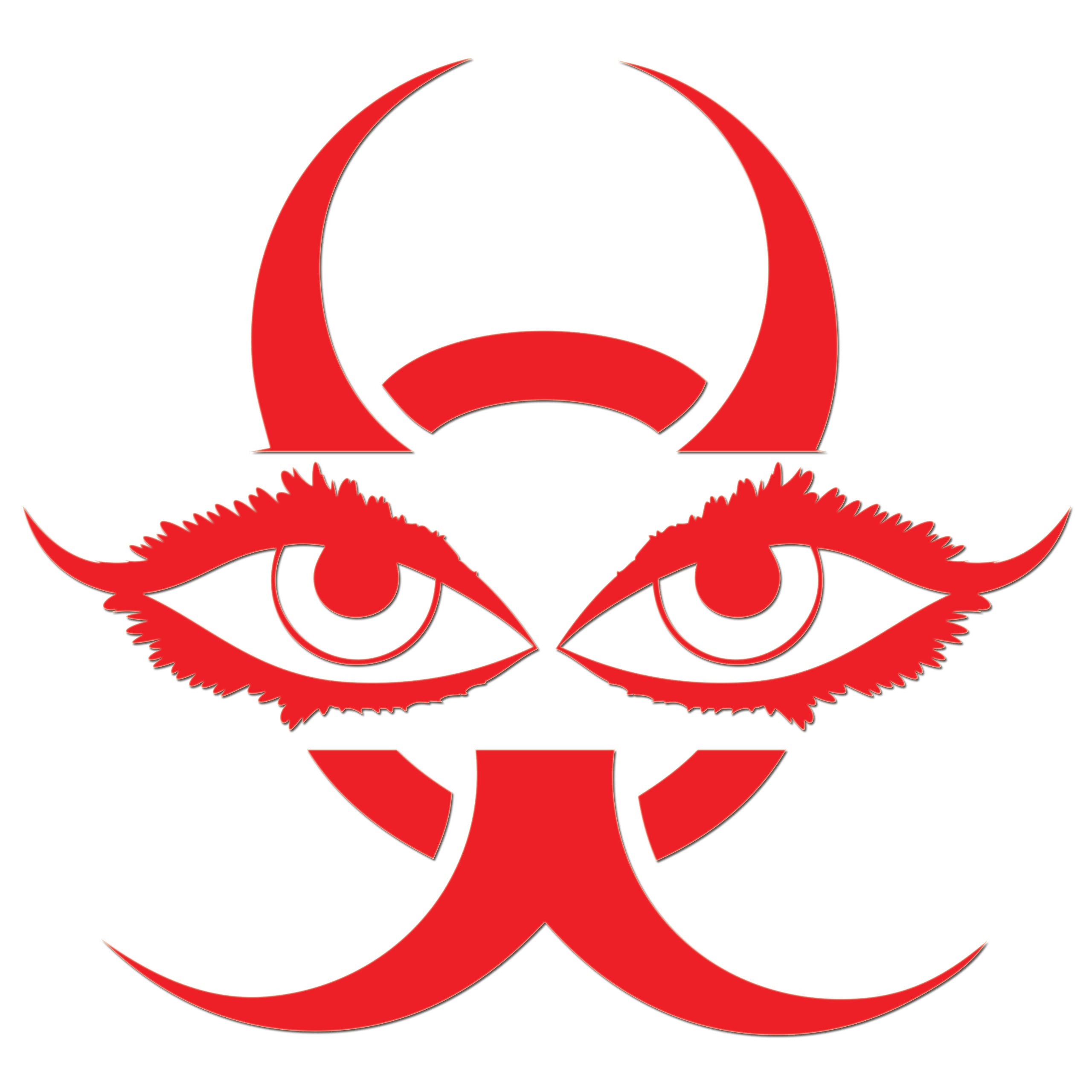 Chinese Devil Eyes Iron On HTV Transfer