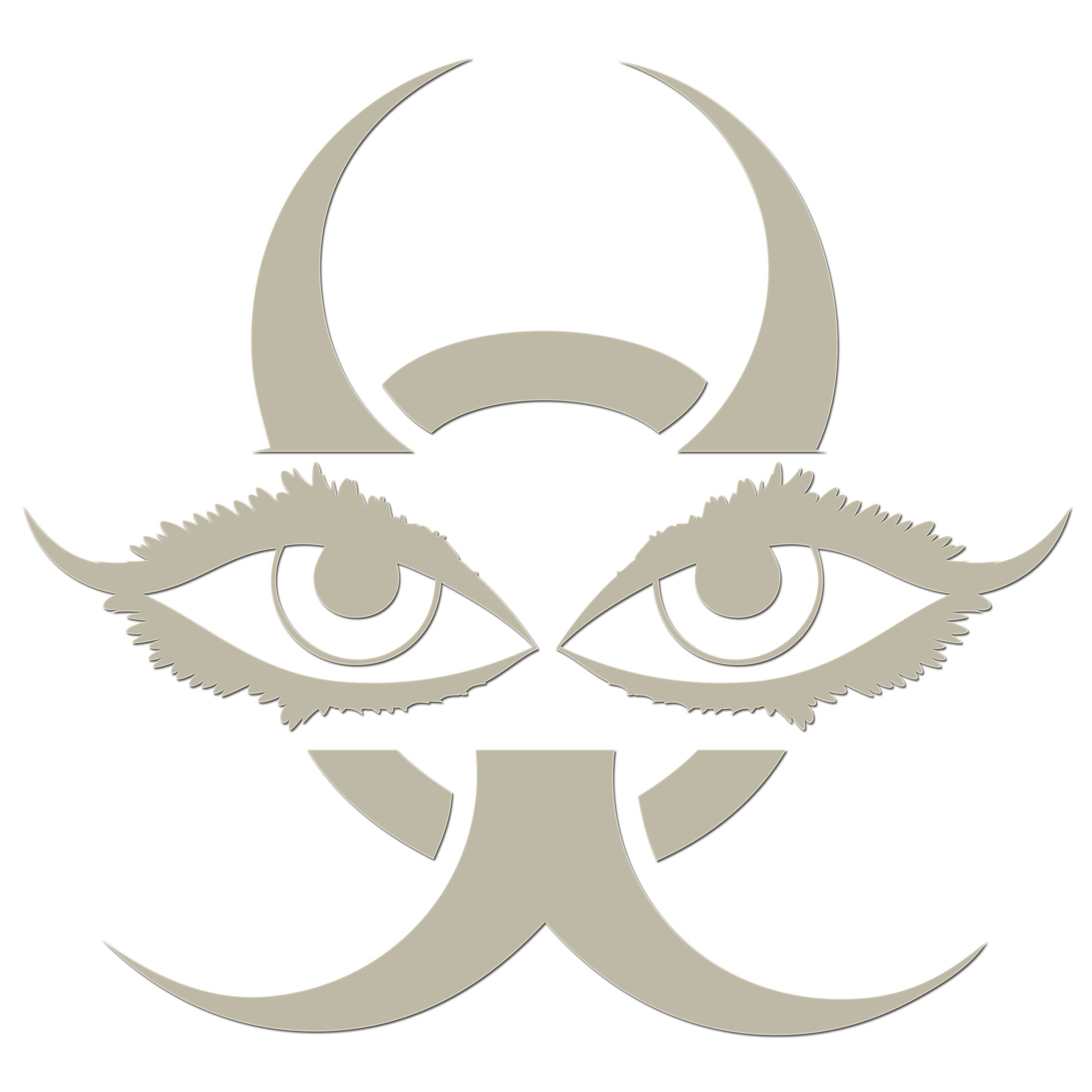 Chinese Devil Eyes Iron On HTV Transfer