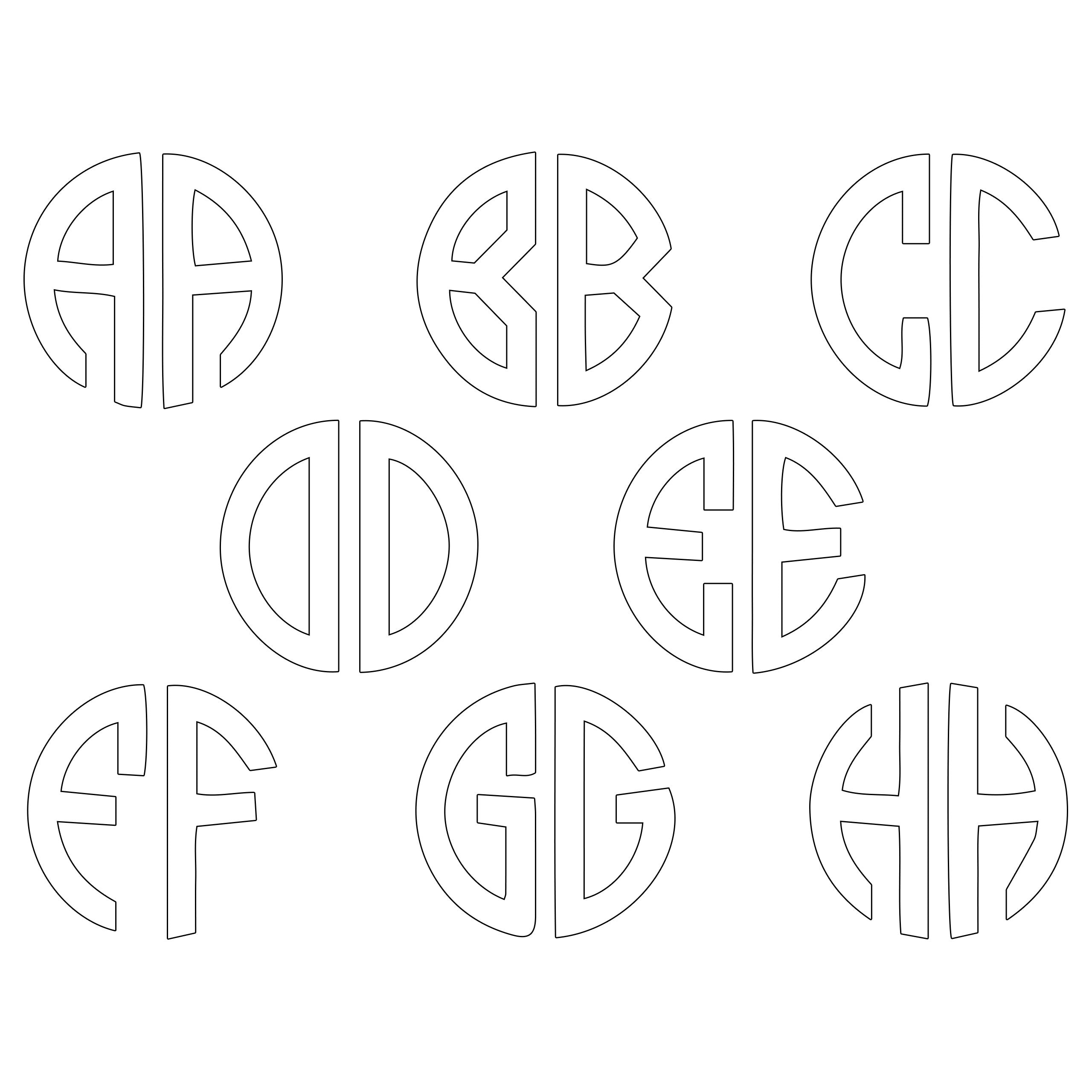 Personalised Monogram Initials Iron On Transfer, White