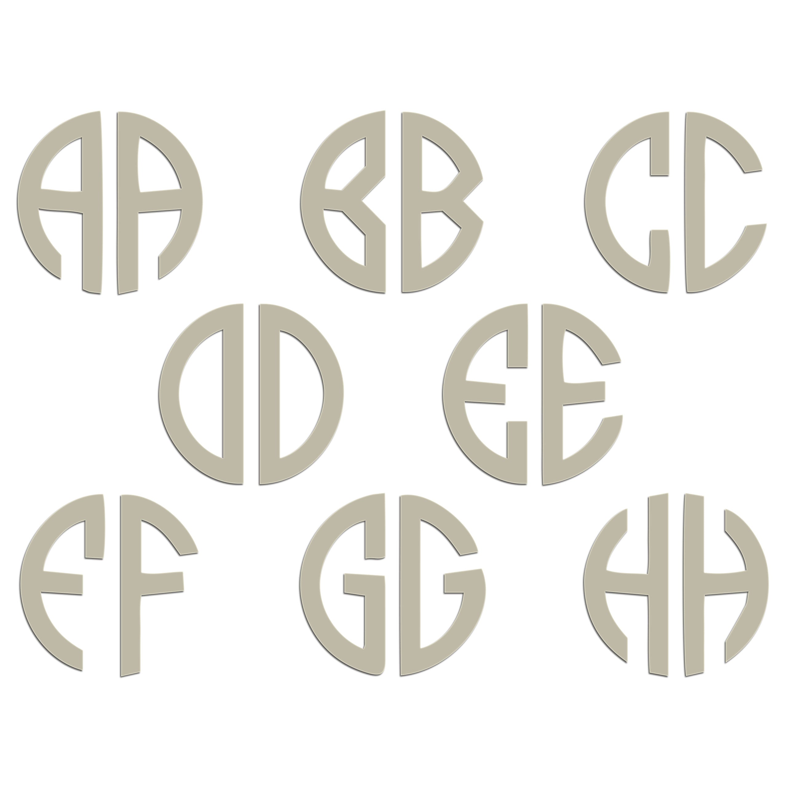 Personalised Monogram Initials Iron On Transfer, Silver