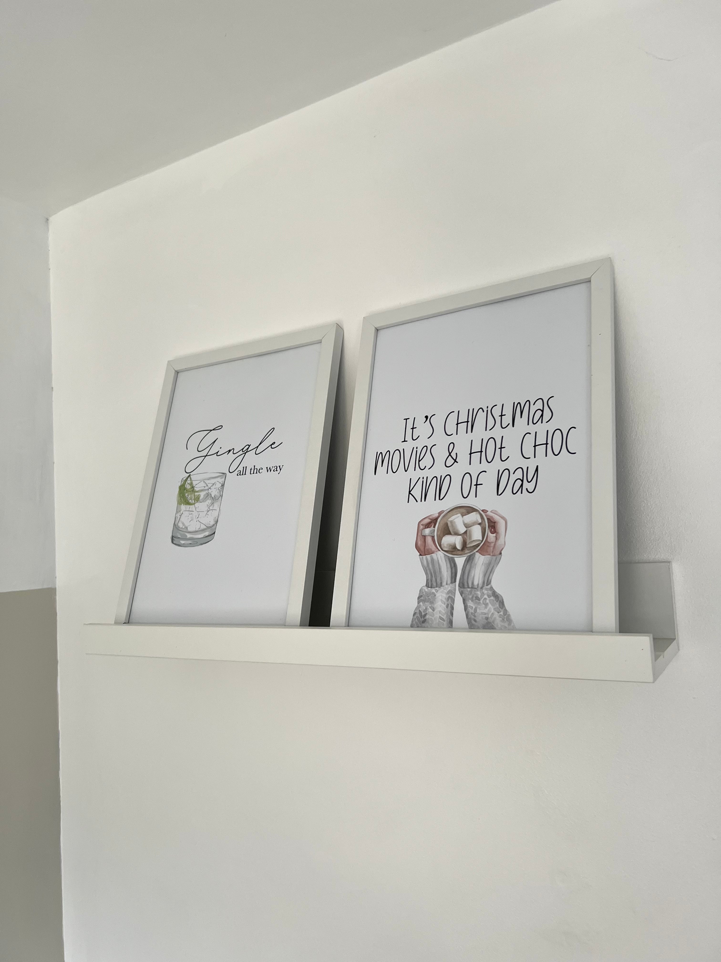 Gingle All The Way Christmas Seasonal Wall Home Decor Print