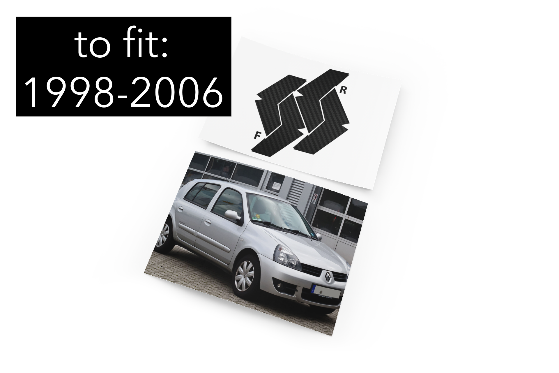 Car Emblem Vinyl Wrap Kit Front & Rear Badge Sticker Set