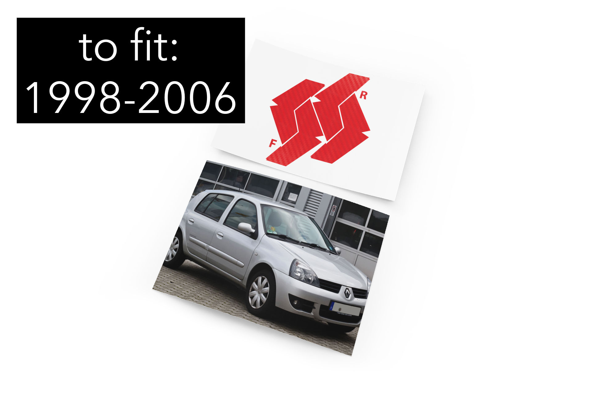 Car Emblem Vinyl Wrap Kit Front & Rear Badge Sticker Set