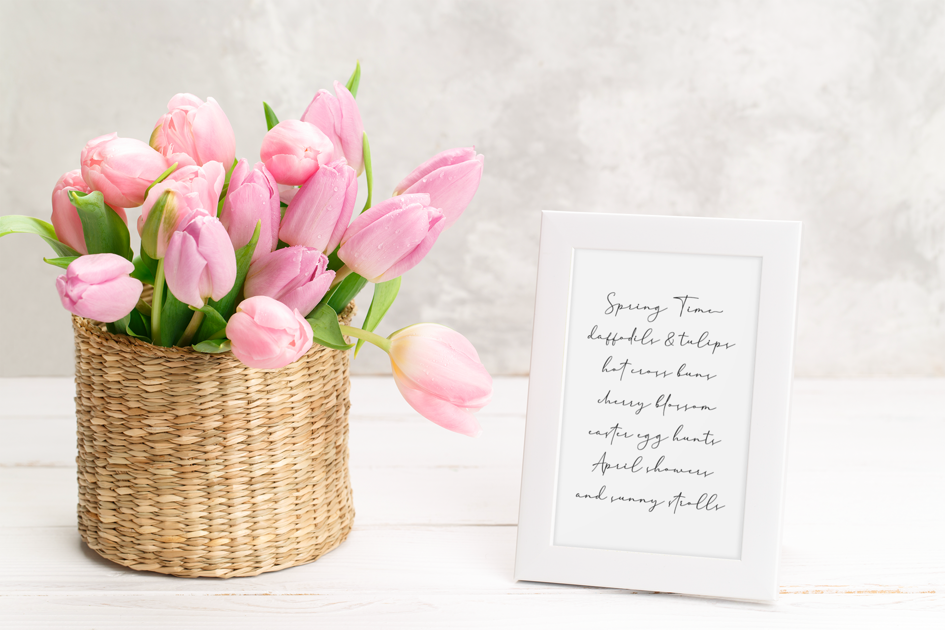 Spring Time List Fancy Font Spring Easter Seasonal Wall Home Decor Print