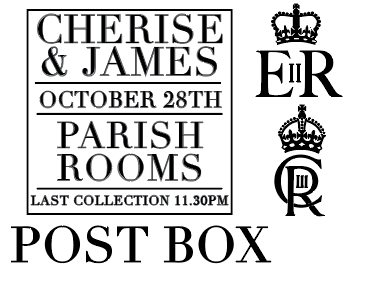 Personalised DIY Post Box Vinyl For Wedding  - Vinyl Only - No Post Box Is Included