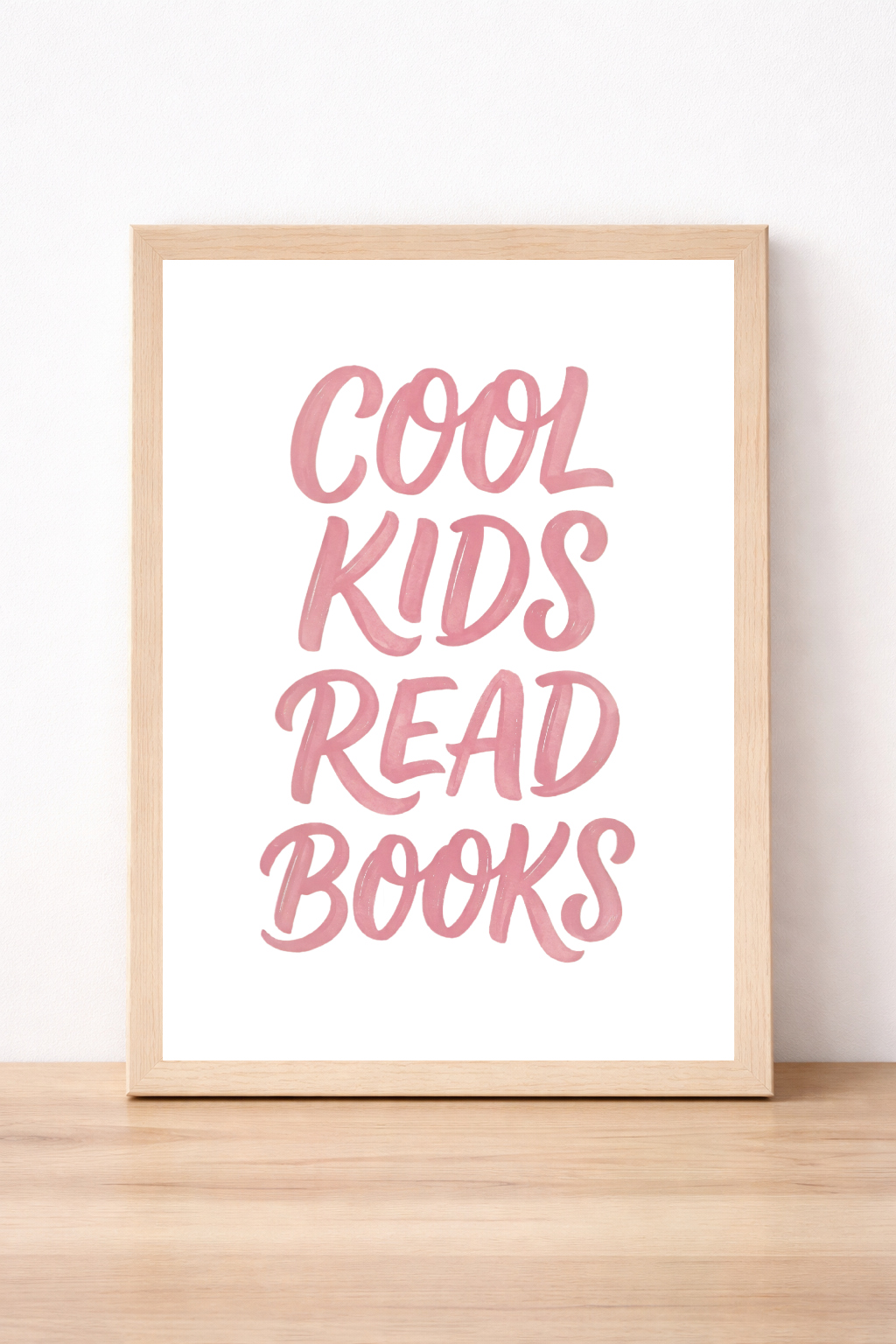 Cool Kids Read Books Children's Print, Playful Typography Wall Art, Modern Nursery Decor