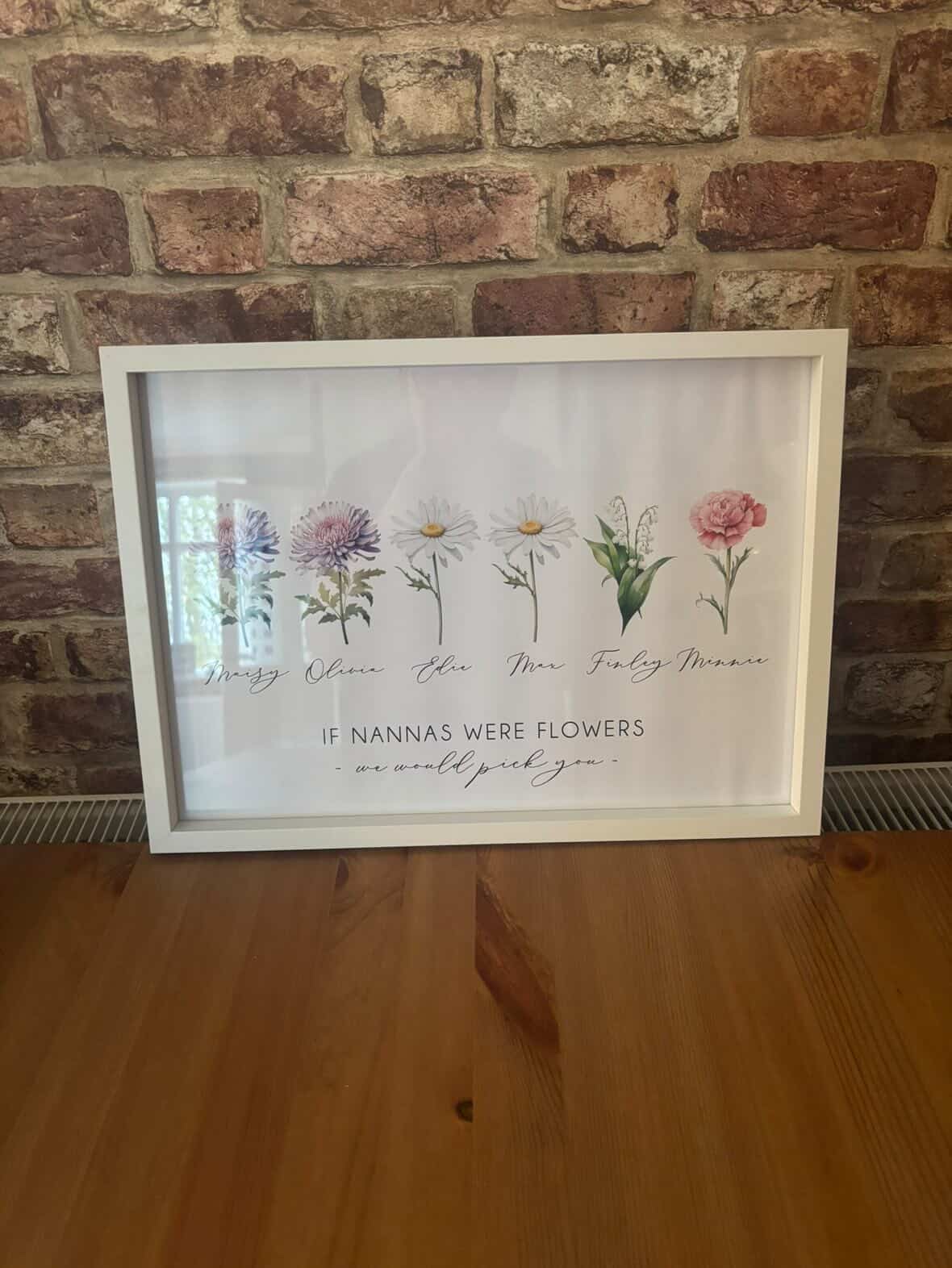 If Grandmas Were Flowers - Birth Flowers - Any Wording - Personalised Mothers Day Print