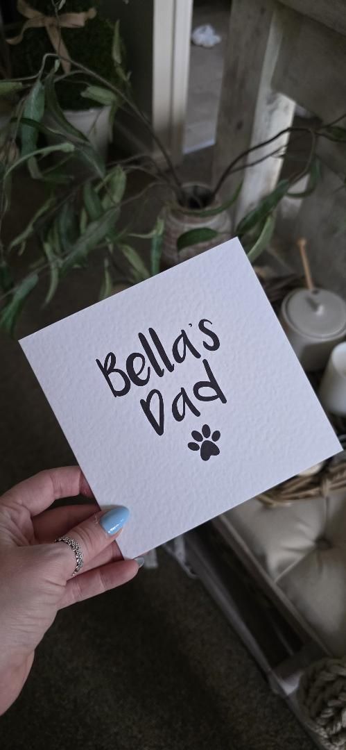 Personalised Dog Dad Paw Fathers Day Collection