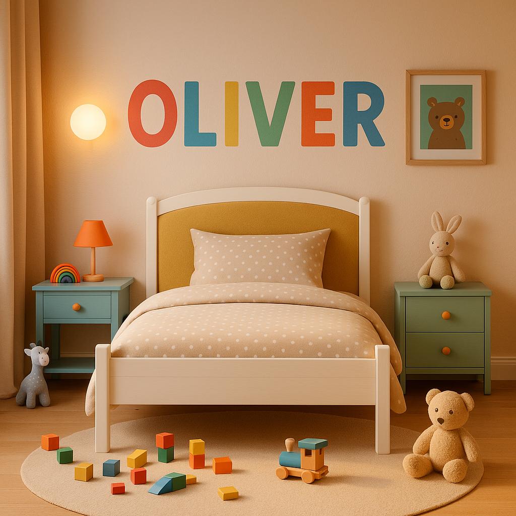 Custom Colorful Vinyl Name Wall Decal - Nursery & Kids Room Decor