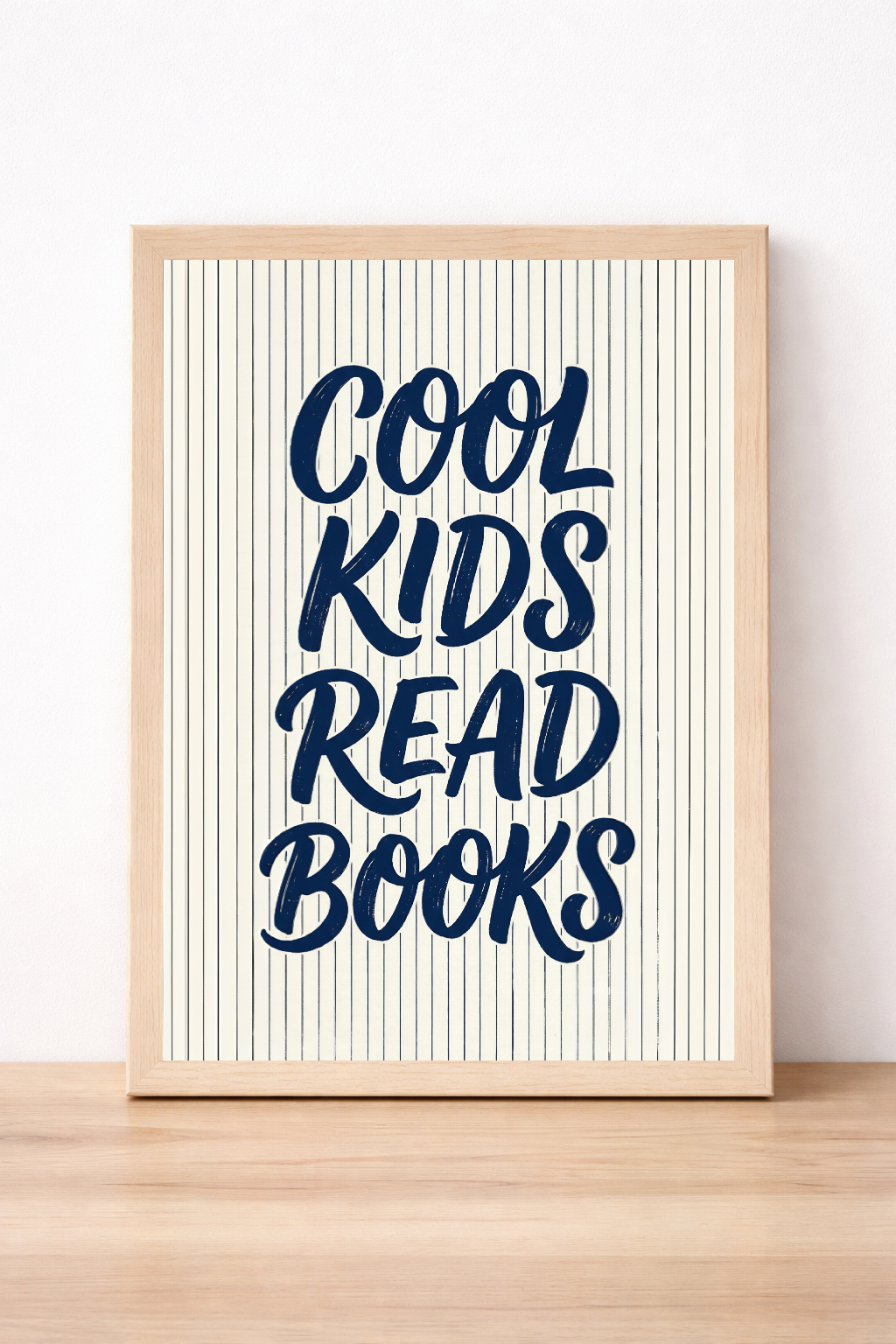 Cool Kids Read Books Children's Print, Typography Wall Art, Modern Kids Room Decor