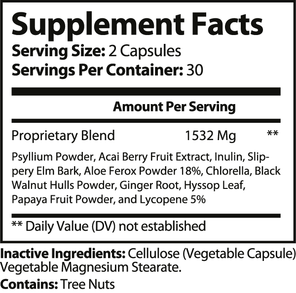 Max Detox Acai Berry Complex supplement facts and key benefits