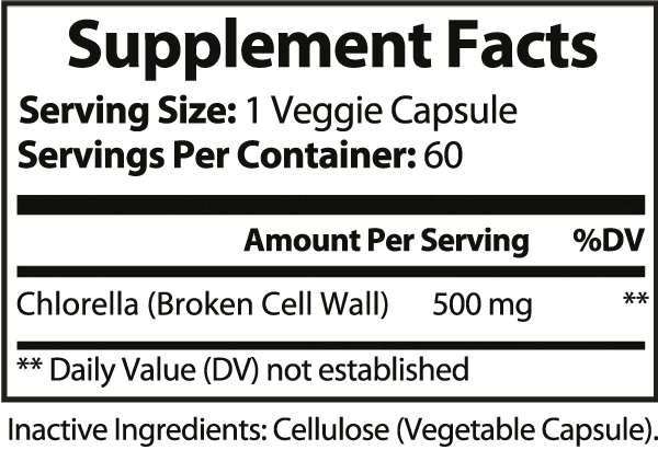 Chlorella Broken Cell Wall Algae supplement facts and key benefits